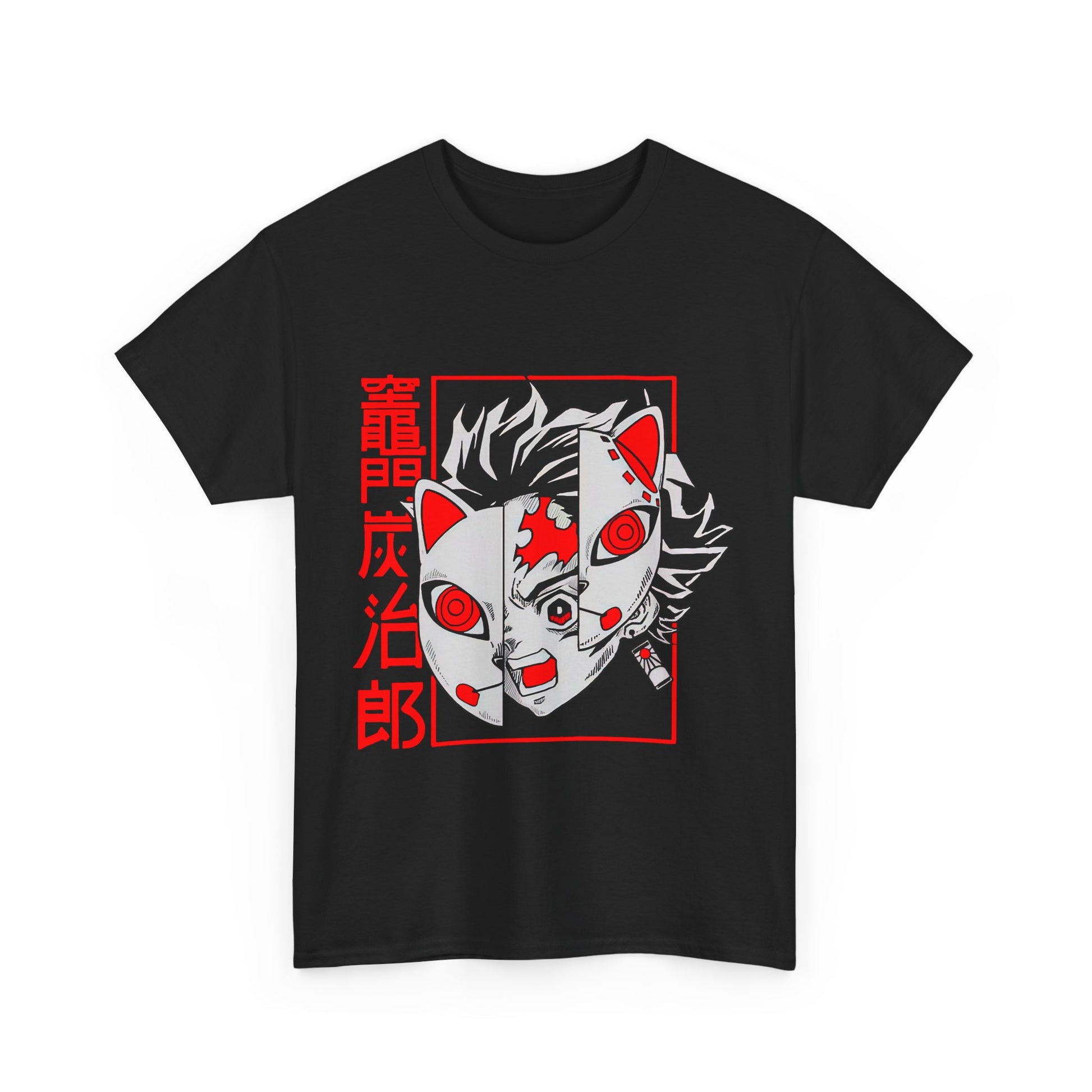 Demon Slayer Anime-Inspired Unisex Heavy Cotton Tee | Cool Graphic Tee, Unique T-Shirt, Casual Wear, Gifts for Anime Fans, Streetwear