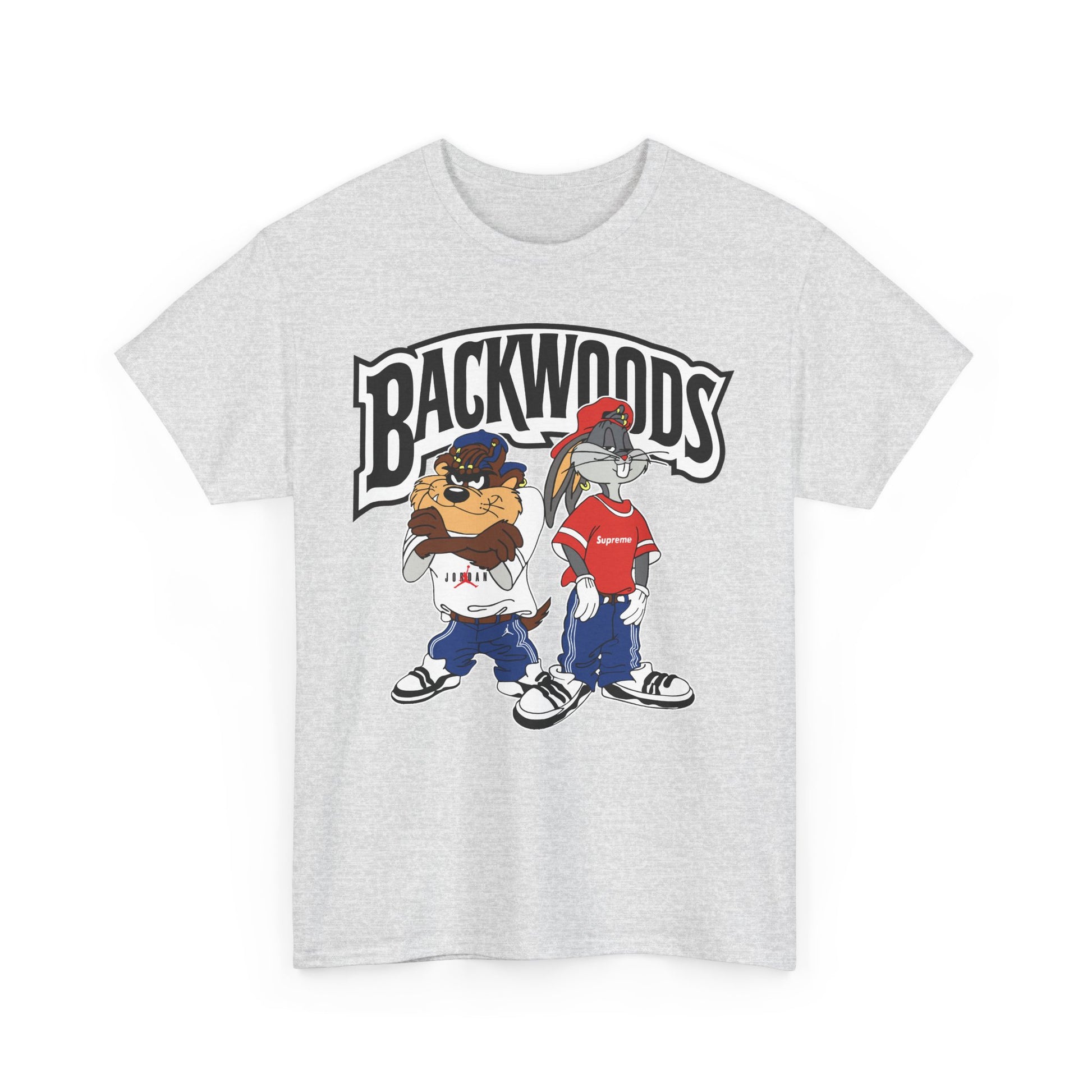 Cool Cartoon Graphic Tee, Unisex Heavy Cotton Tee, Streetwear Style, Casual Outfit, Gift for Friends, Summer Fashion, Backwoods Design