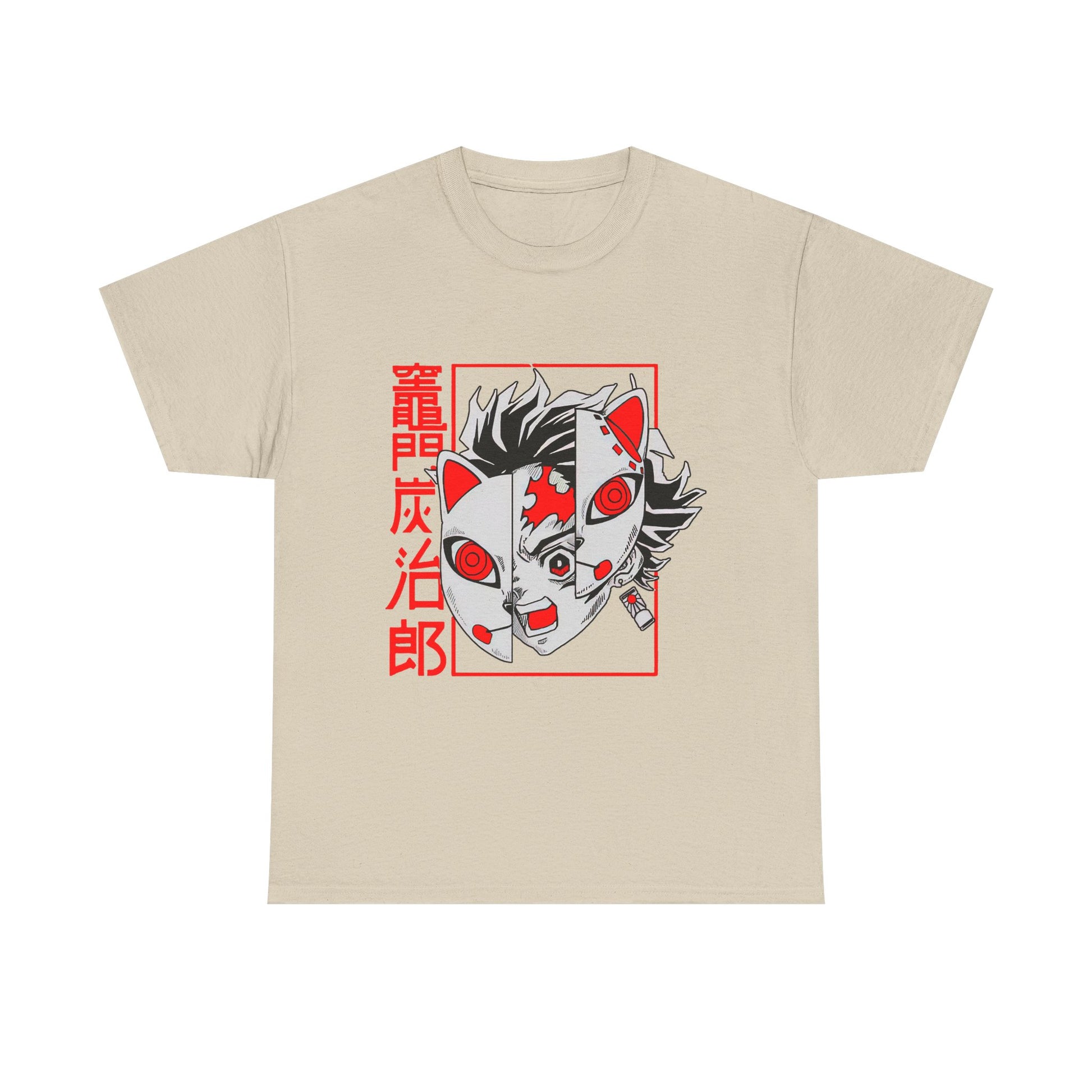 Demon Slayer Anime-Inspired Unisex Heavy Cotton Tee | Cool Graphic Tee, Unique T-Shirt, Casual Wear, Gifts for Anime Fans, Streetwear