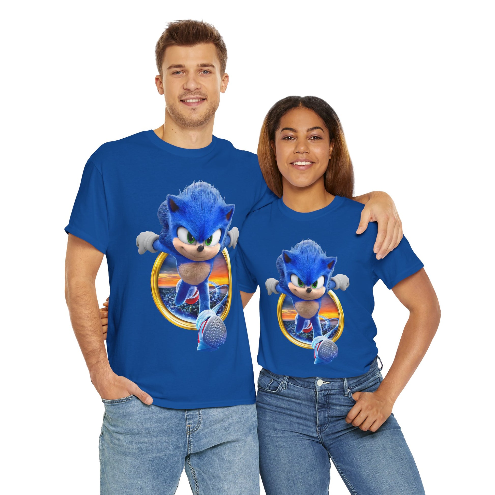 Sonic Adventure Unisex Cotton Tee, Retro Gaming Shirt, Casual T-Shirt, Gift for Gamers, Video Game Merchandise