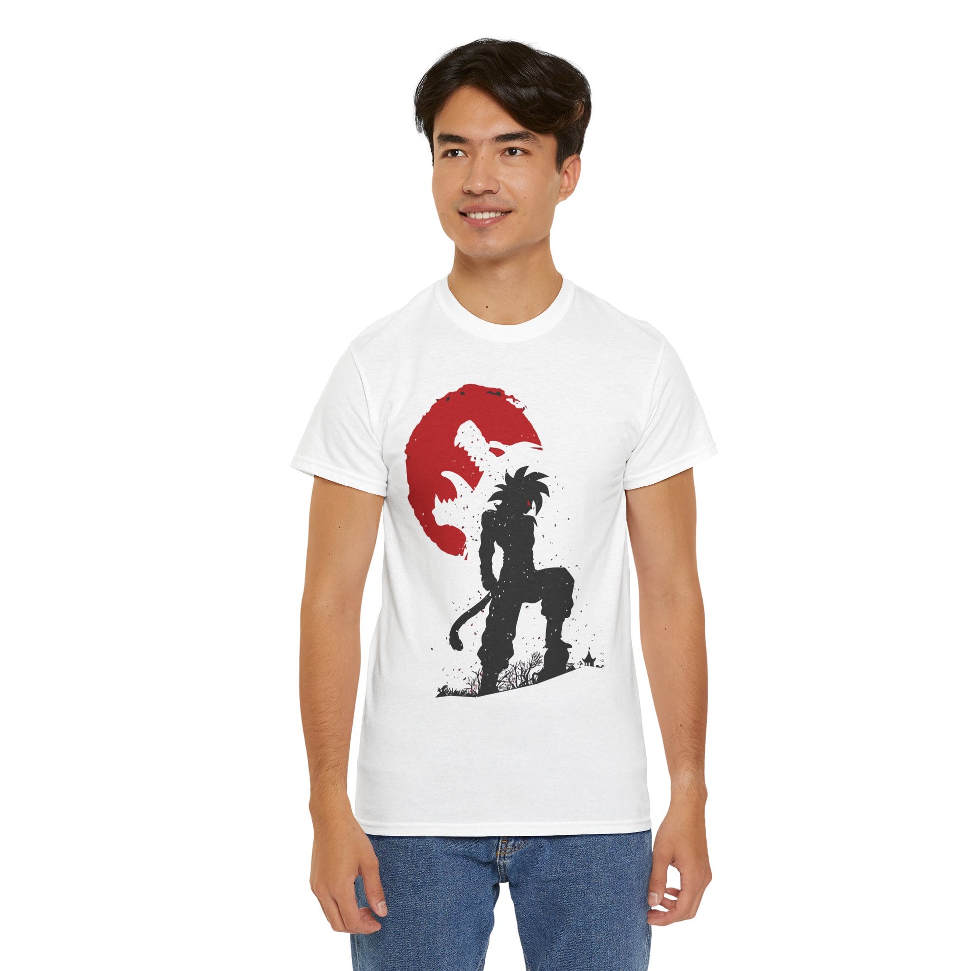 Epic Anime-Style Unisex Heavy Cotton Tee, Graphic Tee, Casual Wear, Gift for Anime Fans, Birthday Present, Streetwear