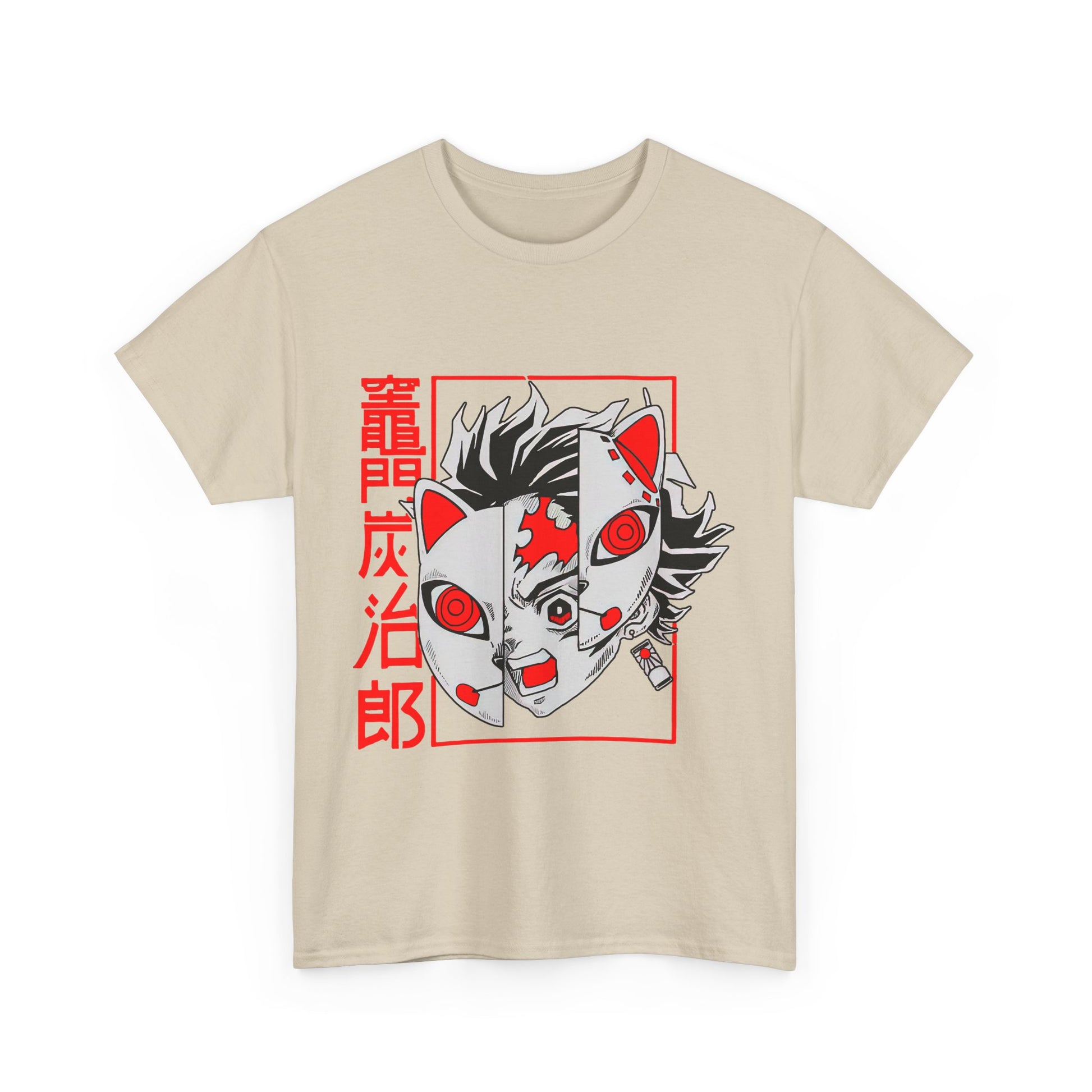 Demon Slayer Anime-Inspired Unisex Heavy Cotton Tee | Cool Graphic Tee, Unique T-Shirt, Casual Wear, Gifts for Anime Fans, Streetwear