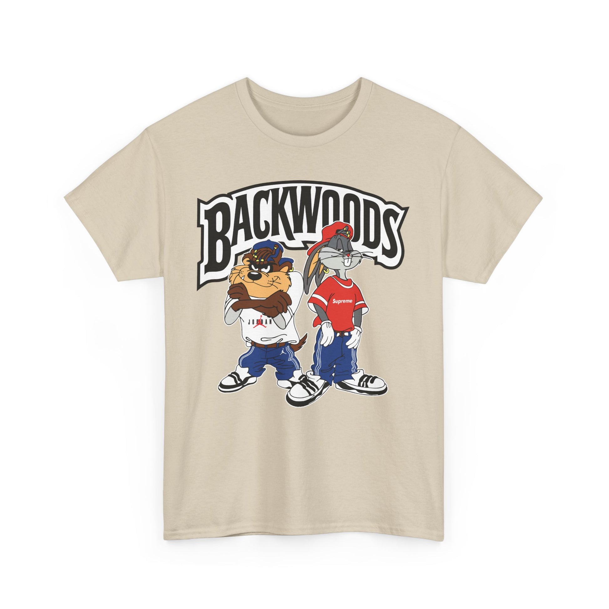 Cool Cartoon Graphic Tee, Unisex Heavy Cotton Tee, Streetwear Style, Casual Outfit, Gift for Friends, Summer Fashion, Backwoods Design