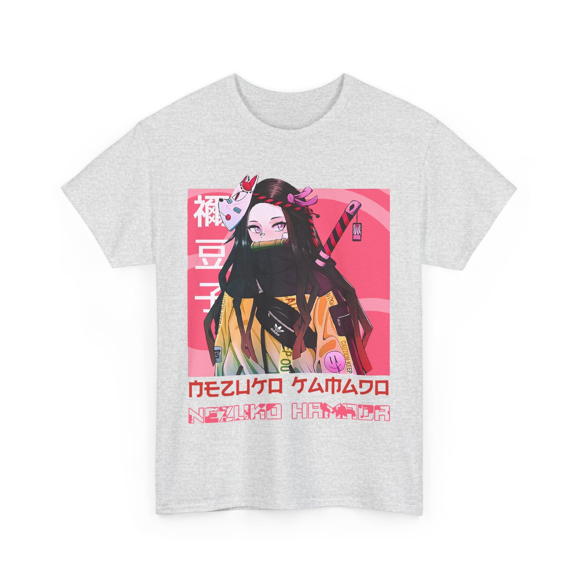 Nezuko Anime Art Unisex Heavy Cotton Tee, Manga-inspired T-shirt, Gift for Anime Lovers, Cosplay Apparel, Streetwear Top, Casual Wear