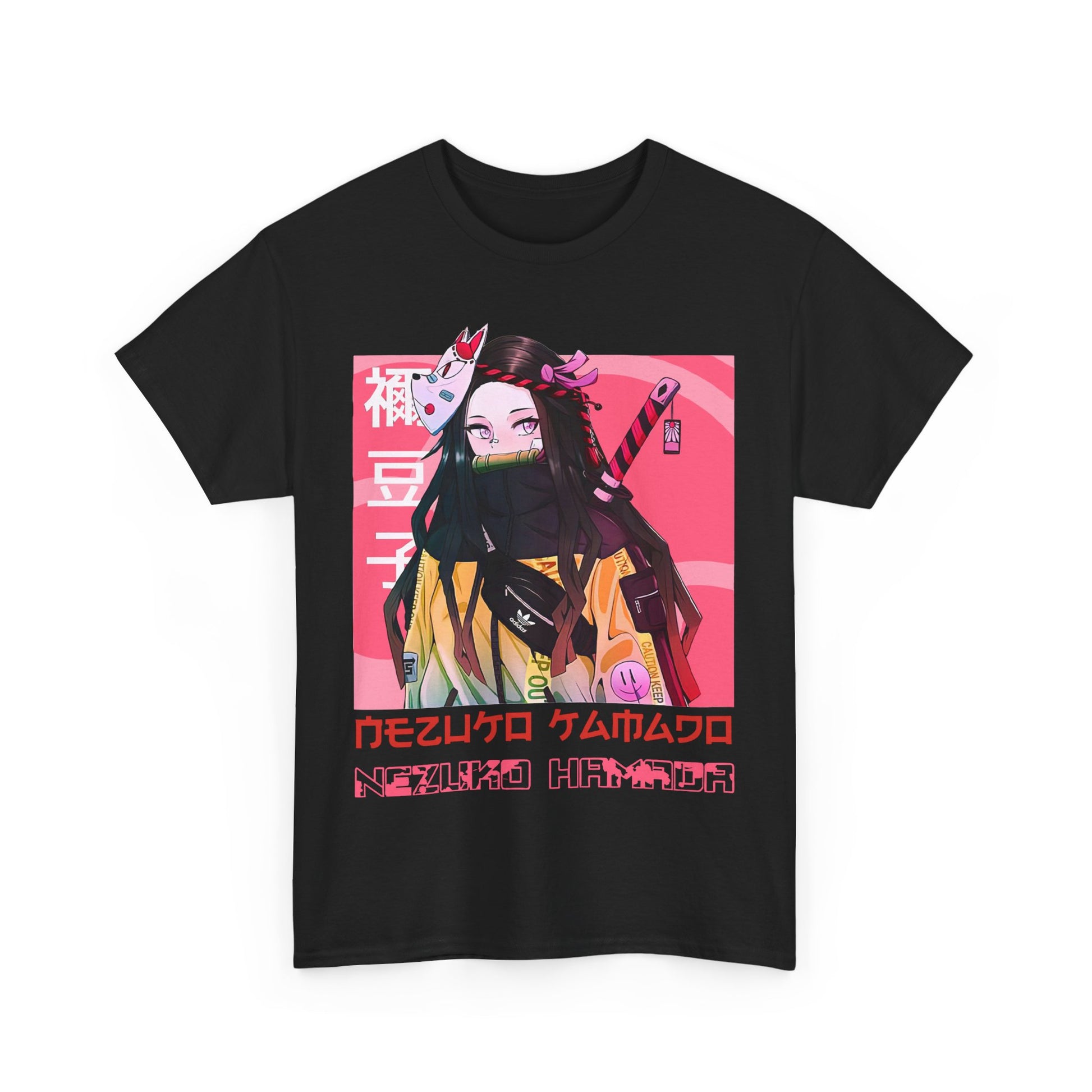 Nezuko Anime Art Unisex Heavy Cotton Tee, Manga-inspired T-shirt, Gift for Anime Lovers, Cosplay Apparel, Streetwear Top, Casual Wear