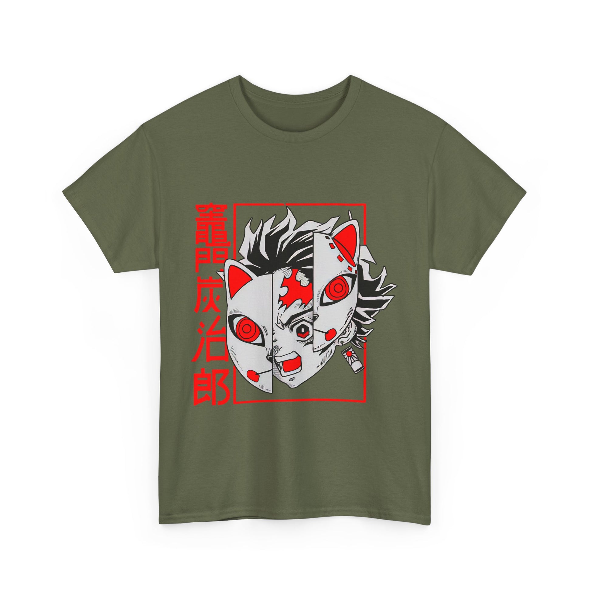 Demon Slayer Anime-Inspired Unisex Heavy Cotton Tee | Cool Graphic Tee, Unique T-Shirt, Casual Wear, Gifts for Anime Fans, Streetwear