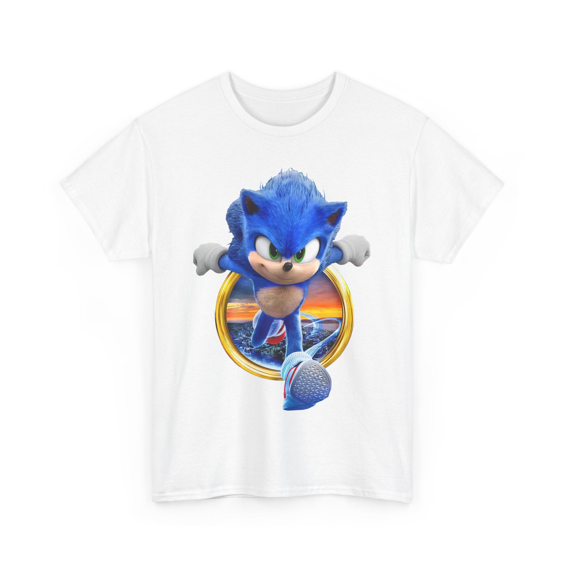 Sonic Adventure Unisex Cotton Tee, Retro Gaming Shirt, Casual T-Shirt, Gift for Gamers, Video Game Merchandise
