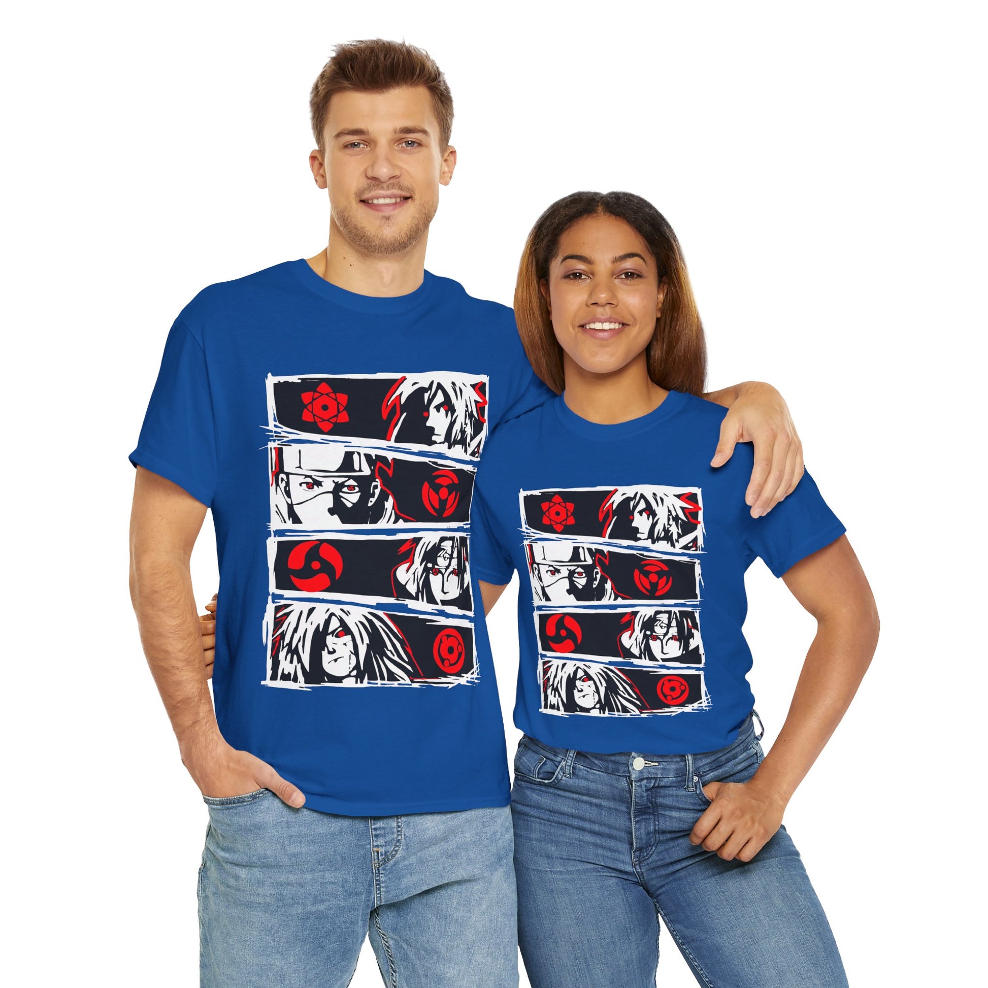 Naruto Anime-Inspired Unisex Heavy Cotton Tee, Graphic Tee for Fans, Cool Casual Wear, Collector's Edition, Gift for Anime Lovers, Streetwear