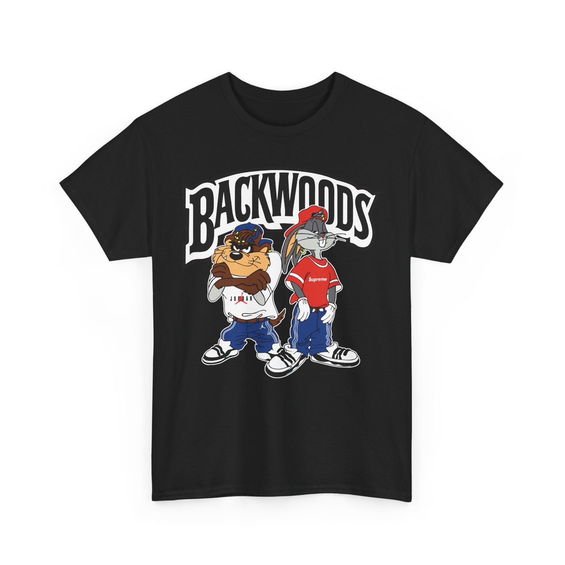 Cool Cartoon Graphic Tee, Unisex Heavy Cotton Tee, Streetwear Style, Casual Outfit, Gift for Friends, Summer Fashion, Backwoods Design