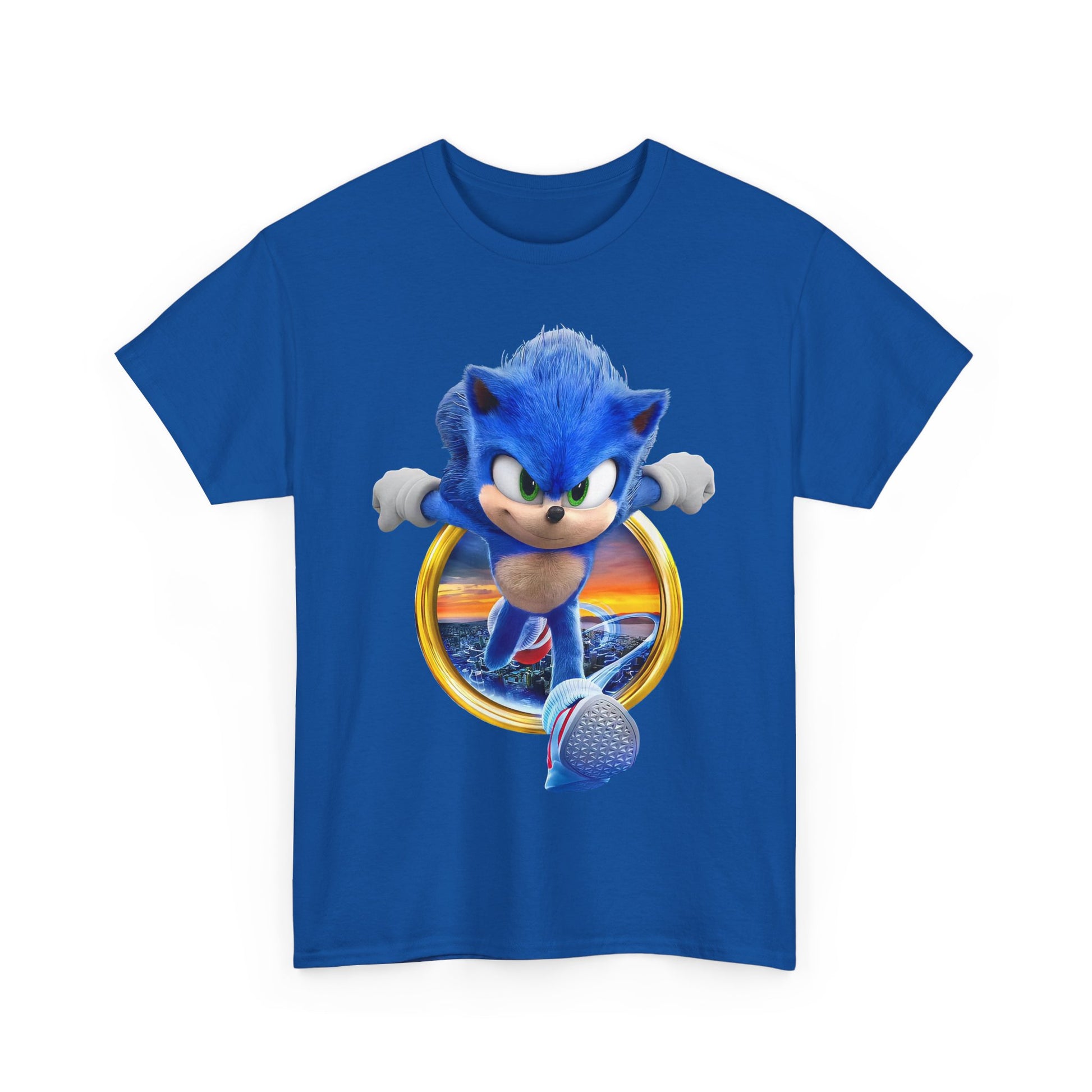 Sonic Adventure Unisex Cotton Tee, Retro Gaming Shirt, Casual T-Shirt, Gift for Gamers, Video Game Merchandise