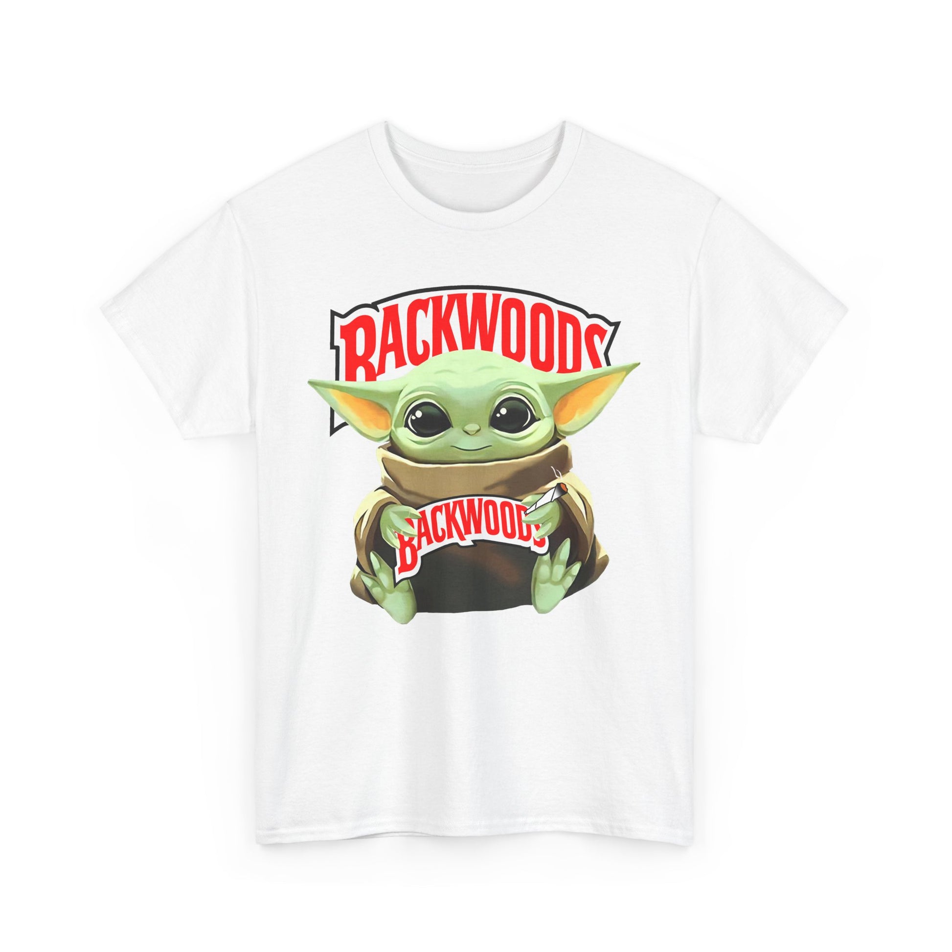 Cute Cartoon Graphic Tee, Baby Yoda Shirt, Unisex Heavy Cotton Tee, Casual Wear, Gift for Star Wars Fans, Fun Apparel, Everyday Style