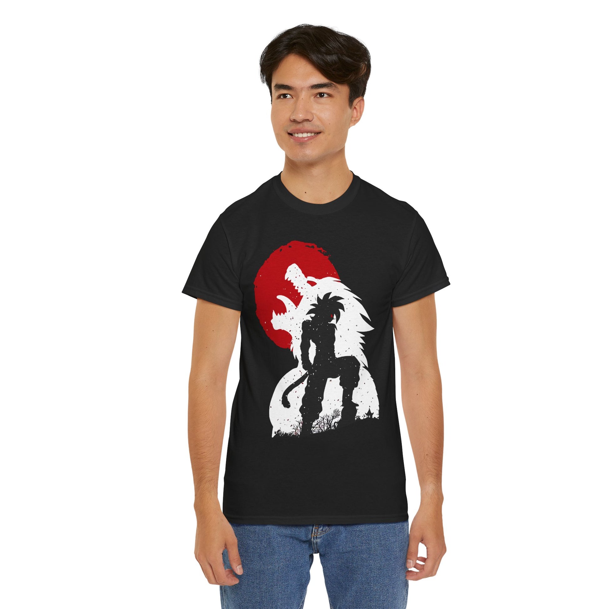 Epic Anime-Style Unisex Heavy Cotton Tee, Graphic Tee, Casual Wear, Gift for Anime Fans, Birthday Present, Streetwear