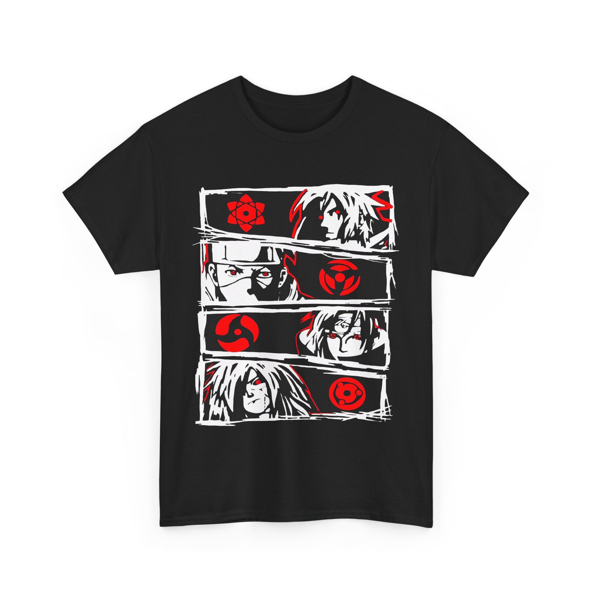 Naruto Anime-Inspired Unisex Heavy Cotton Tee, Graphic Tee for Fans, Cool Casual Wear, Collector's Edition, Gift for Anime Lovers, Streetwear