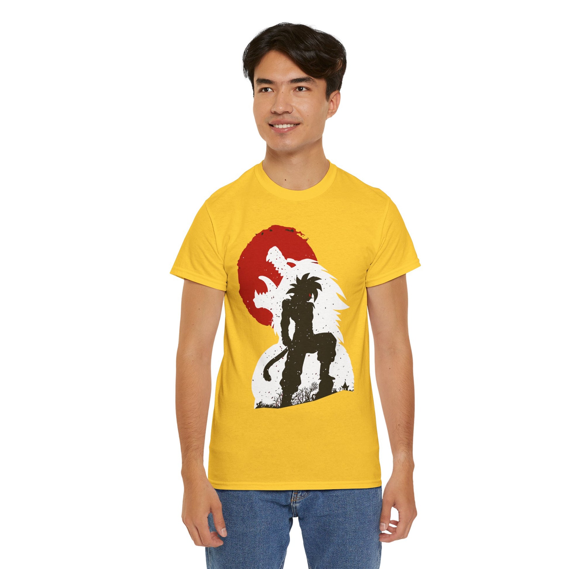 Epic Anime-Style Unisex Heavy Cotton Tee, Graphic Tee, Casual Wear, Gift for Anime Fans, Birthday Present, Streetwear