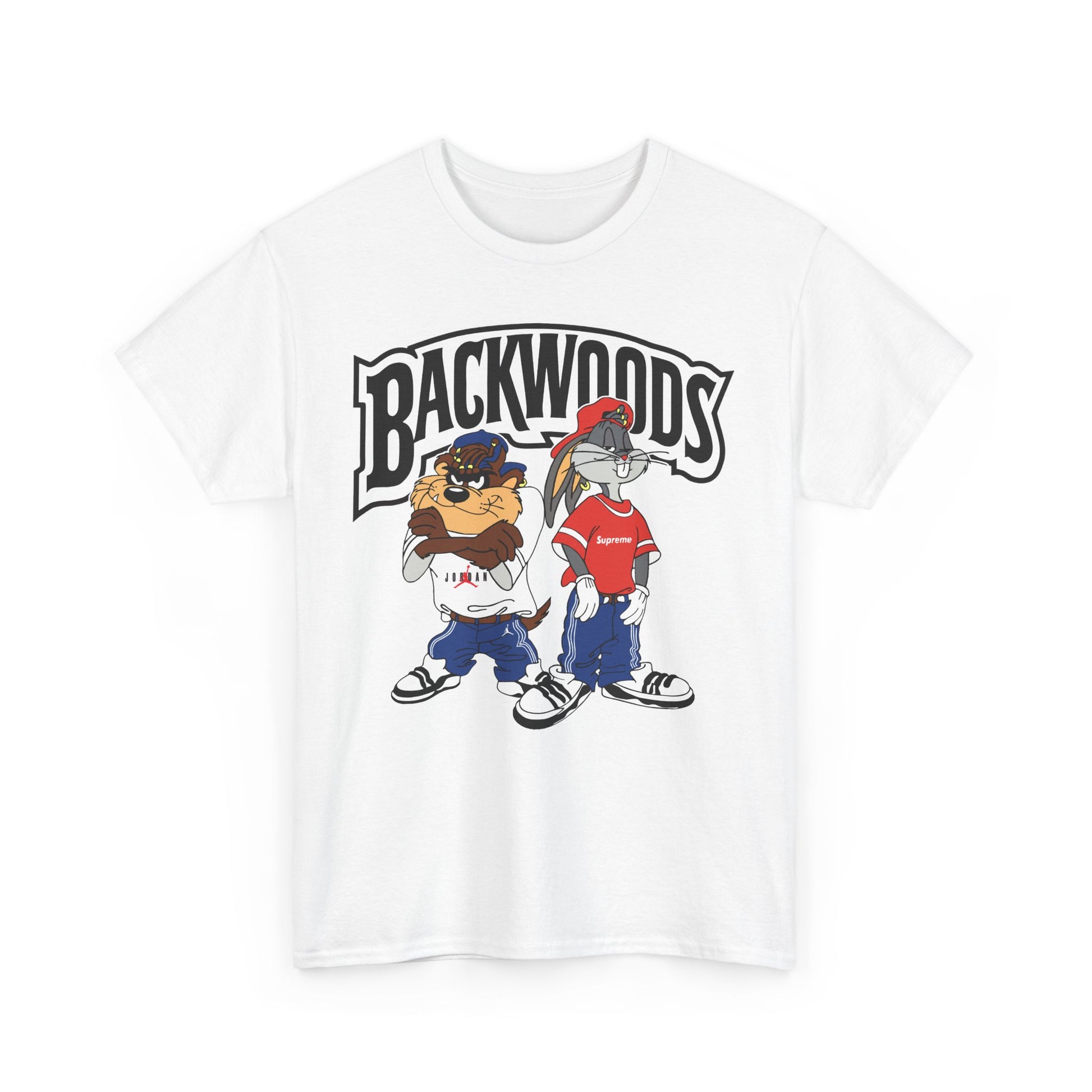Cool Cartoon Graphic Tee, Unisex Heavy Cotton Tee, Streetwear Style, Casual Outfit, Gift for Friends, Summer Fashion, Backwoods Design