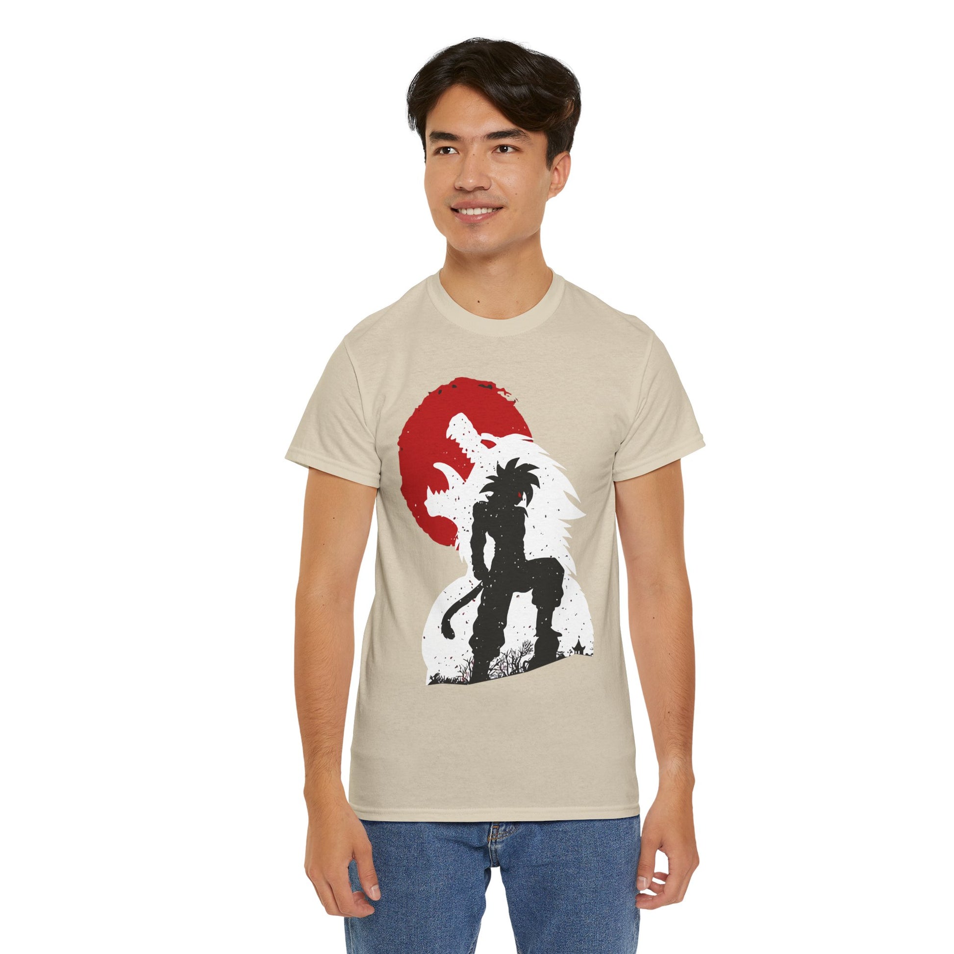 Epic Anime-Style Unisex Heavy Cotton Tee, Graphic Tee, Casual Wear, Gift for Anime Fans, Birthday Present, Streetwear