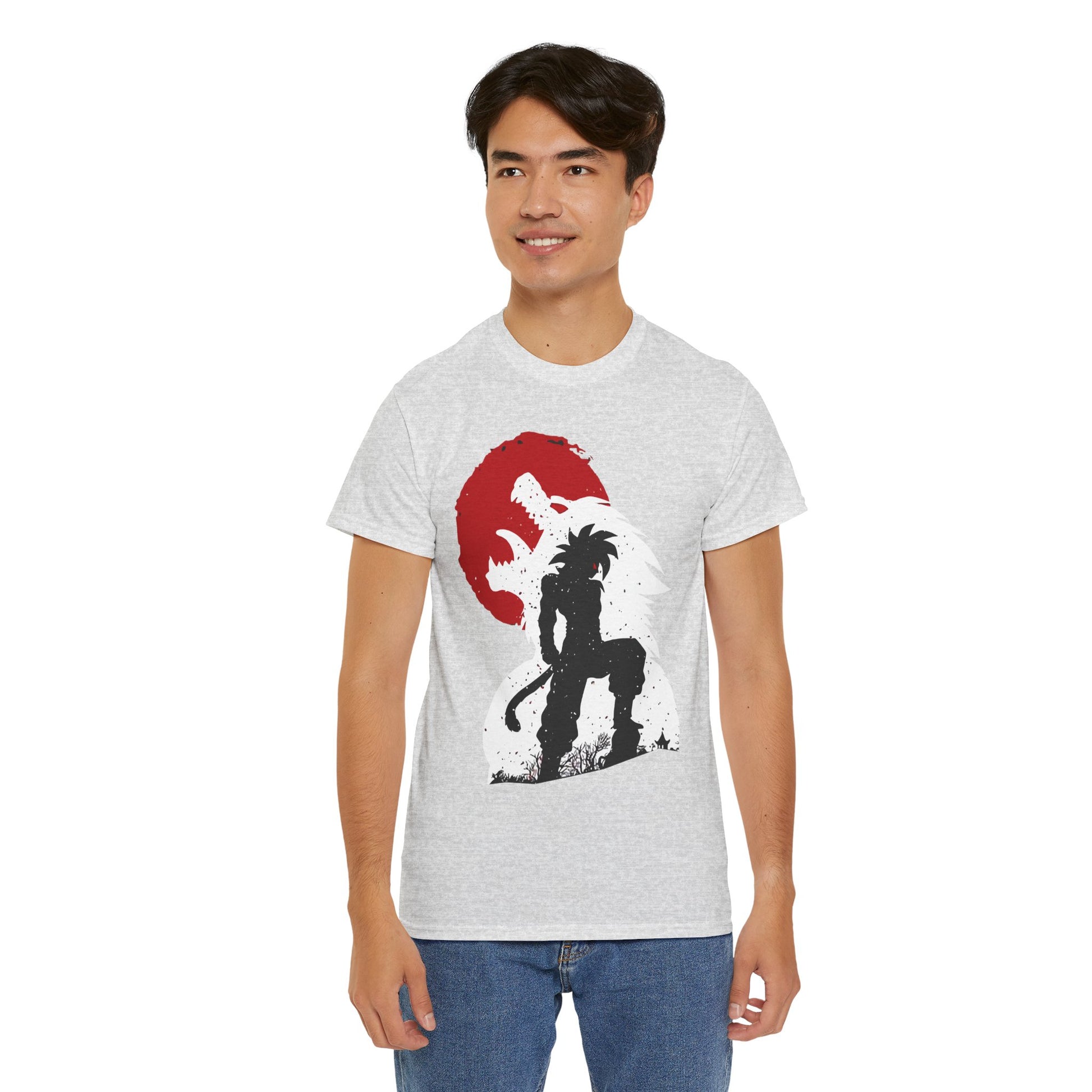 Epic Anime-Style Unisex Heavy Cotton Tee, Graphic Tee, Casual Wear, Gift for Anime Fans, Birthday Present, Streetwear