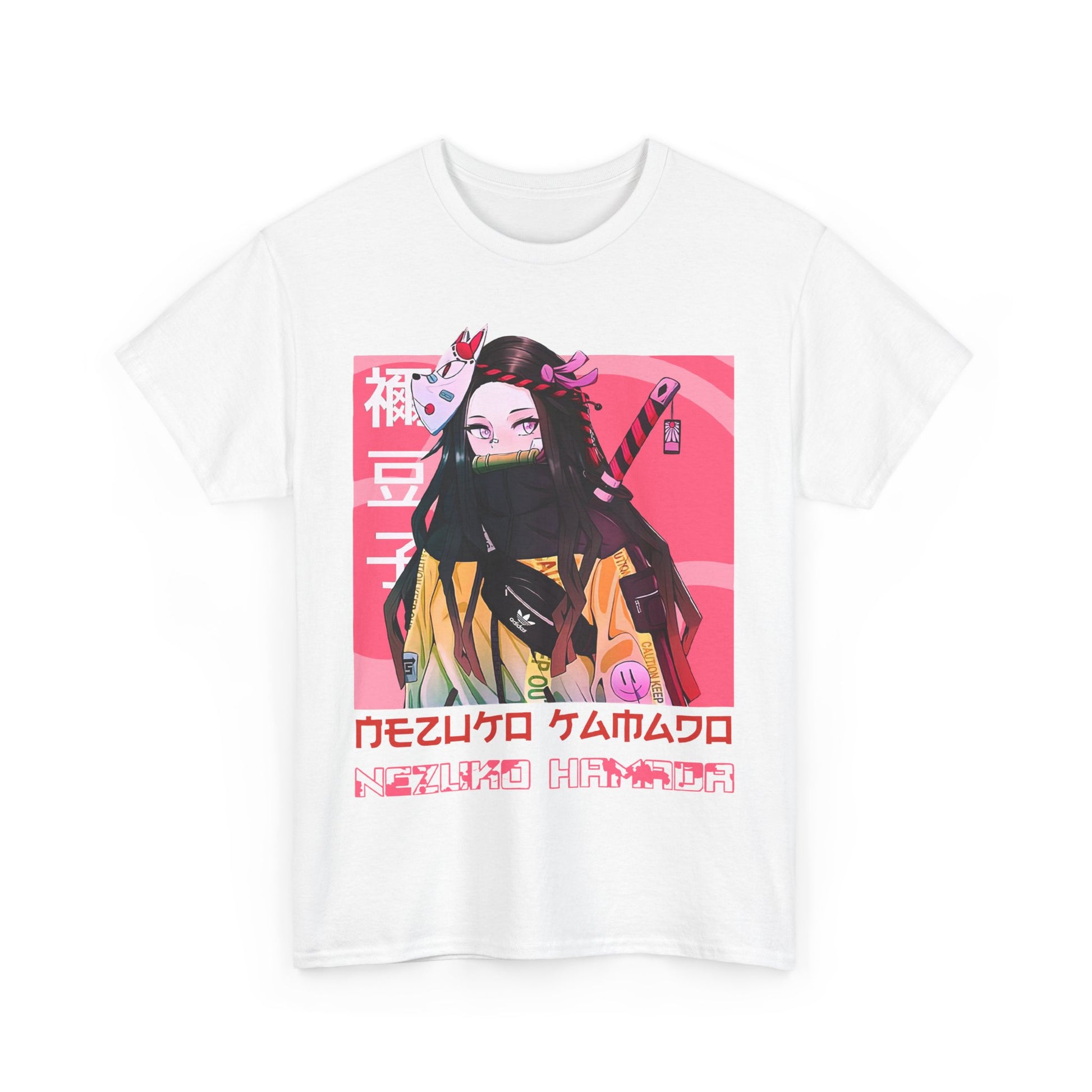 Nezuko Anime Art Unisex Heavy Cotton Tee, Manga-inspired T-shirt, Gift for Anime Lovers, Cosplay Apparel, Streetwear Top, Casual Wear