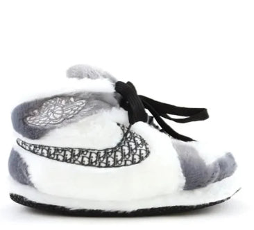 Unisex Sneaker-Style Plush Home Slippers – Royal Blue (One Size Fits 6–11)