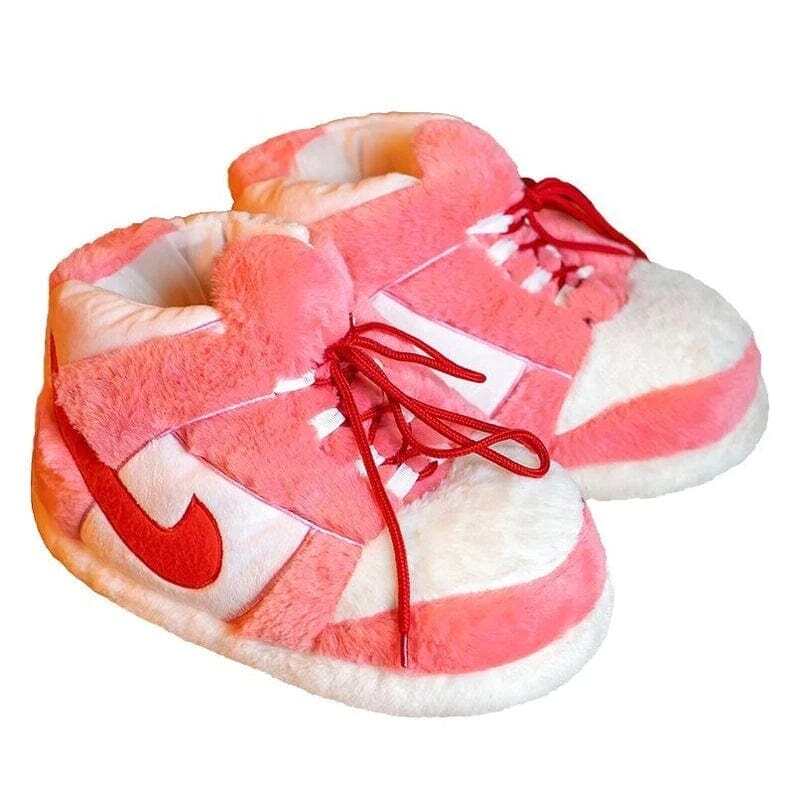 Unisex Sneaker-Style Plush Home Slippers – Royal Blue (One Size Fits 6–11)