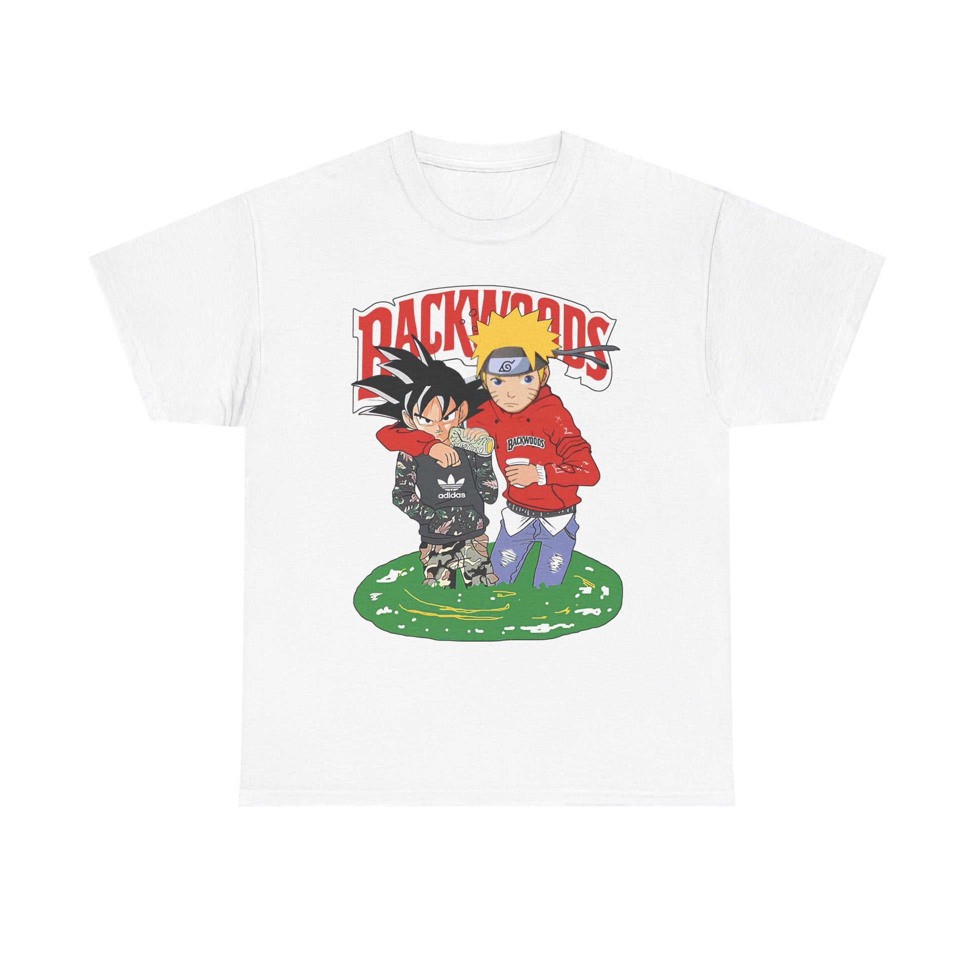Backwoods Anime Graphic Tee, Retro Cartoon Design T-Shirt, Casual Unisex Fashion, Gift for Anime Lovers, Streetwear Style