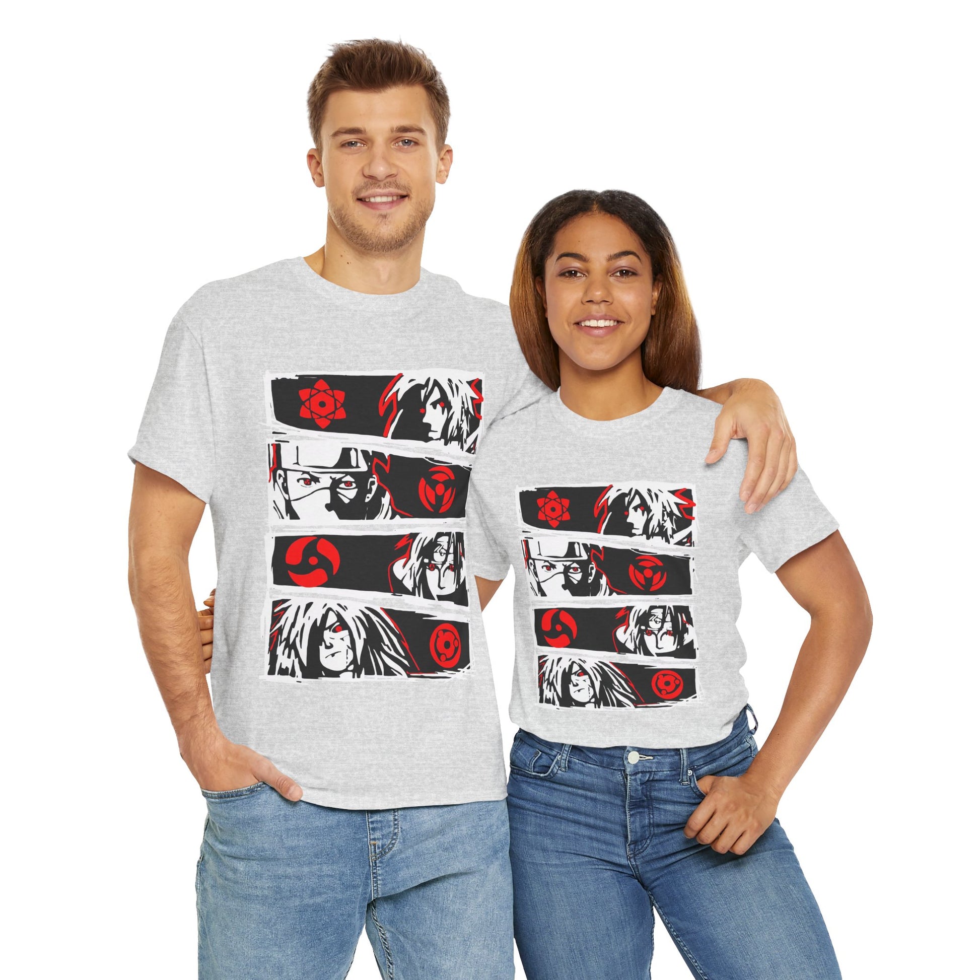 Naruto Anime-Inspired Unisex Heavy Cotton Tee, Graphic Tee for Fans, Cool Casual Wear, Collector's Edition, Gift for Anime Lovers, Streetwear