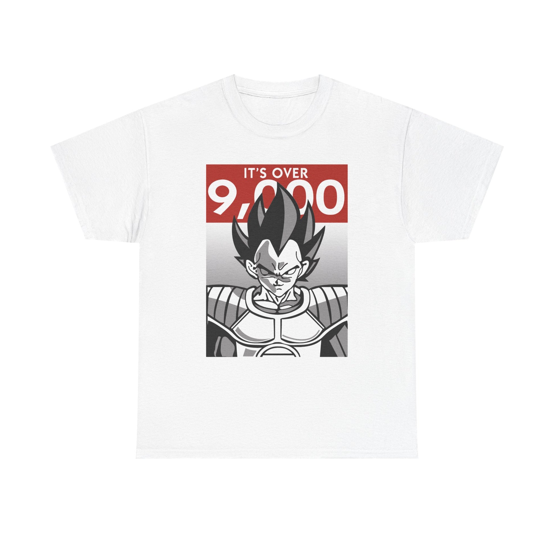 Dragon Ball Z Over 9000 Unisex Heavy Cotton Tee, Anime T-Shirt, Geek Gift, Casual Wear, Birthday Present, Nostalgia Apparel