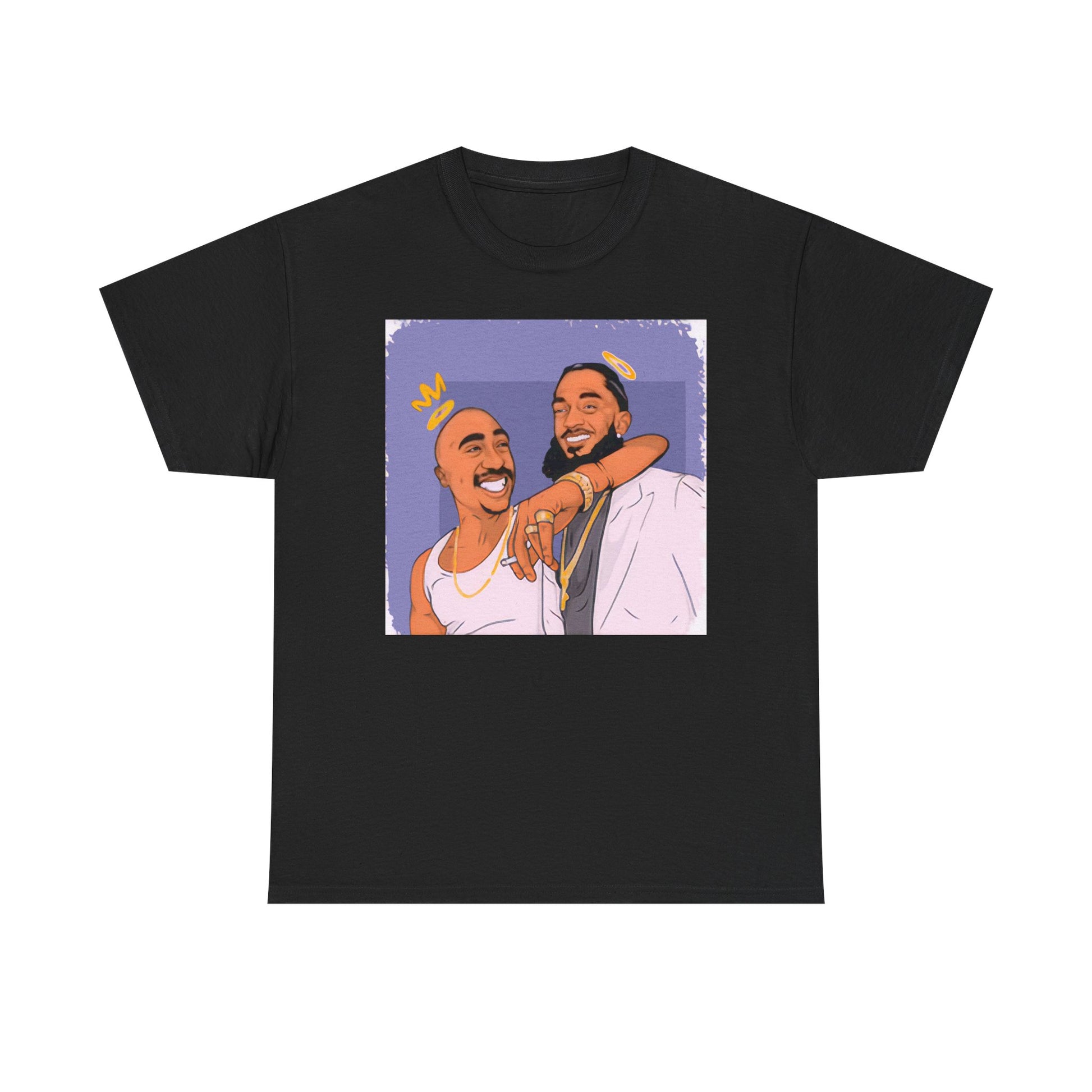Kobe Nipsey Unisex Heavy Cotton Tee with Fun Graphic Design, Casual Wear, Street Style, Hip Hop Fashion, Gift for Music Lovers, Comfortable Tee