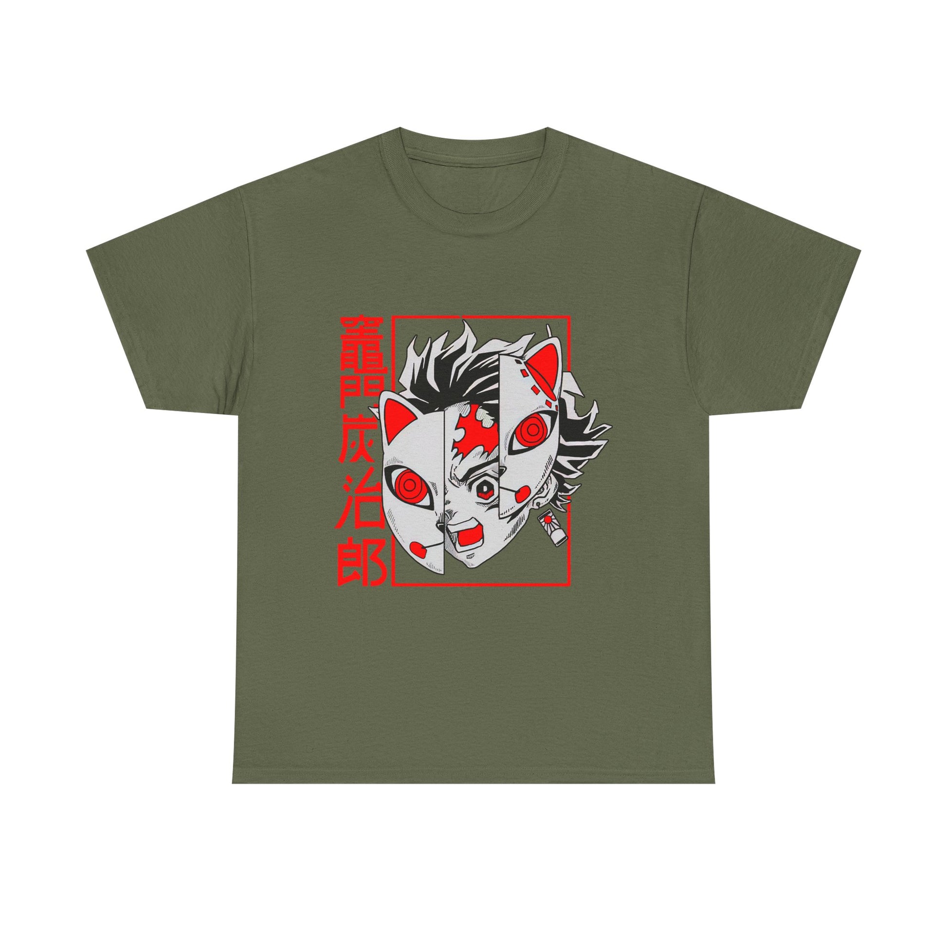 Demon Slayer Anime-Inspired Unisex Heavy Cotton Tee | Cool Graphic Tee, Unique T-Shirt, Casual Wear, Gifts for Anime Fans, Streetwear