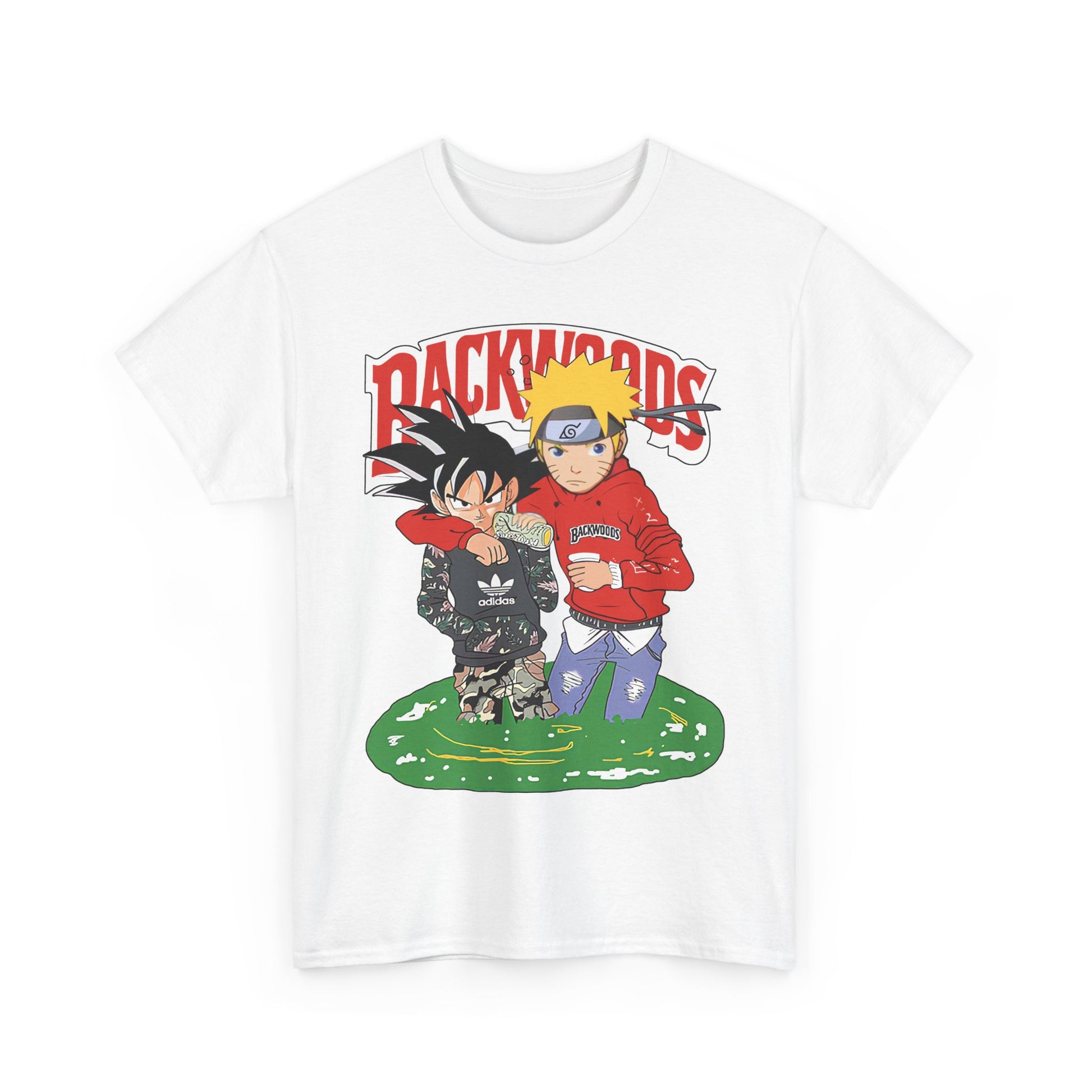 Backwoods Anime Graphic Tee, Retro Cartoon Design T-Shirt, Casual Unisex Fashion, Gift for Anime Lovers, Streetwear Style
