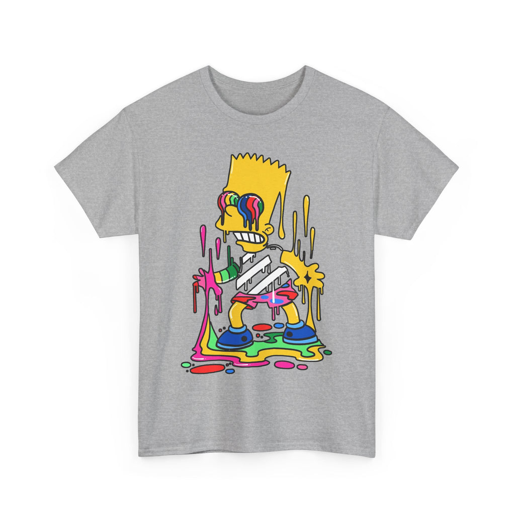 Colorful Bart Simpson Graphic Tee, Unisex Heavy Cotton Tee, Streetwear, Casual Fashion, Birthday Gift, Pop Culture, Cartoon Lover's