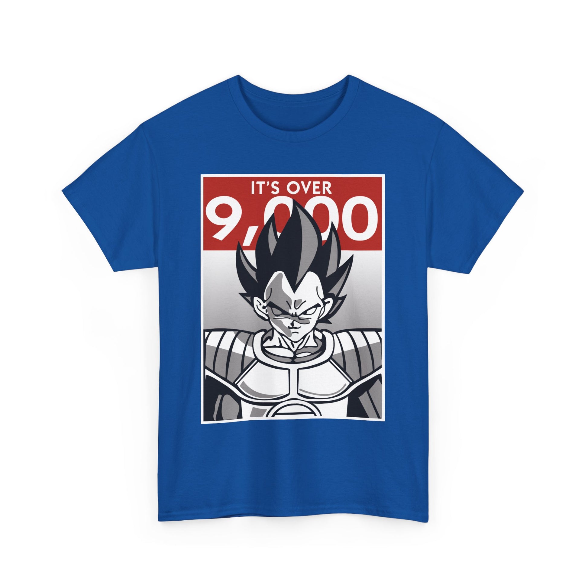 Dragon Ball Z Over 9000 Unisex Heavy Cotton Tee, Anime T-Shirt, Geek Gift, Casual Wear, Birthday Present, Nostalgia Apparel