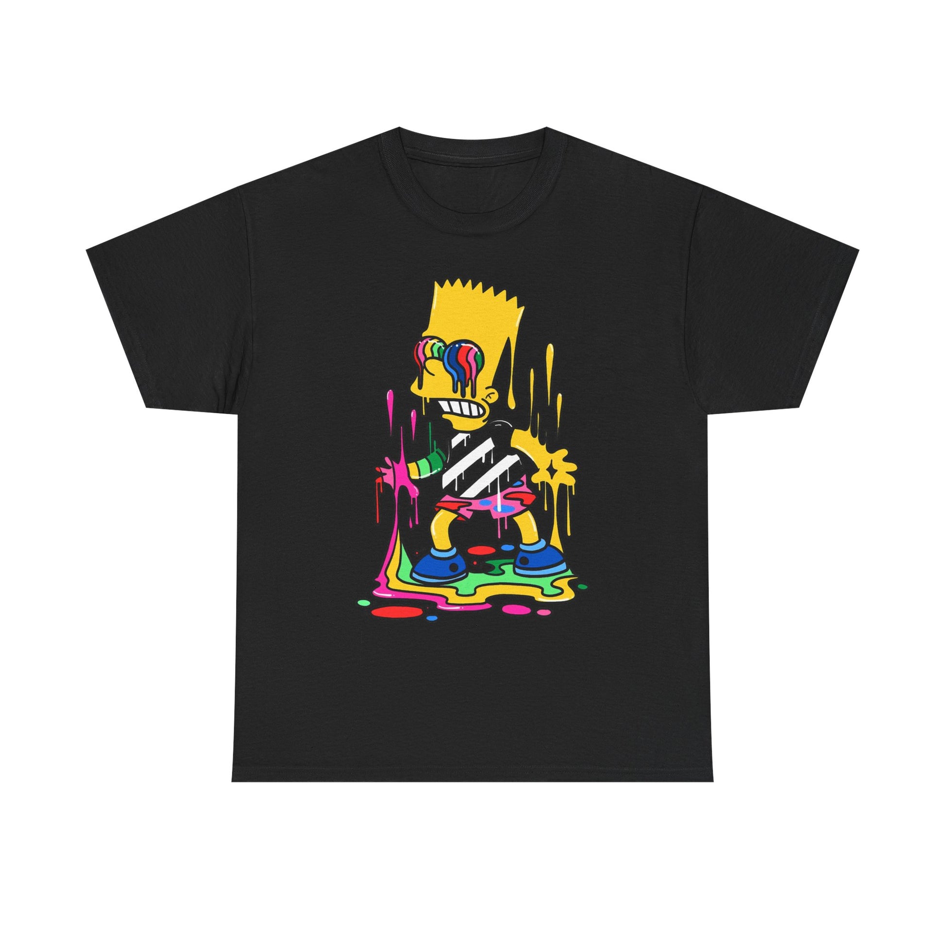 Colorful Bart Simpson Graphic Tee, Unisex Heavy Cotton Tee, Streetwear, Casual Fashion, Birthday Gift, Pop Culture, Cartoon Lover's