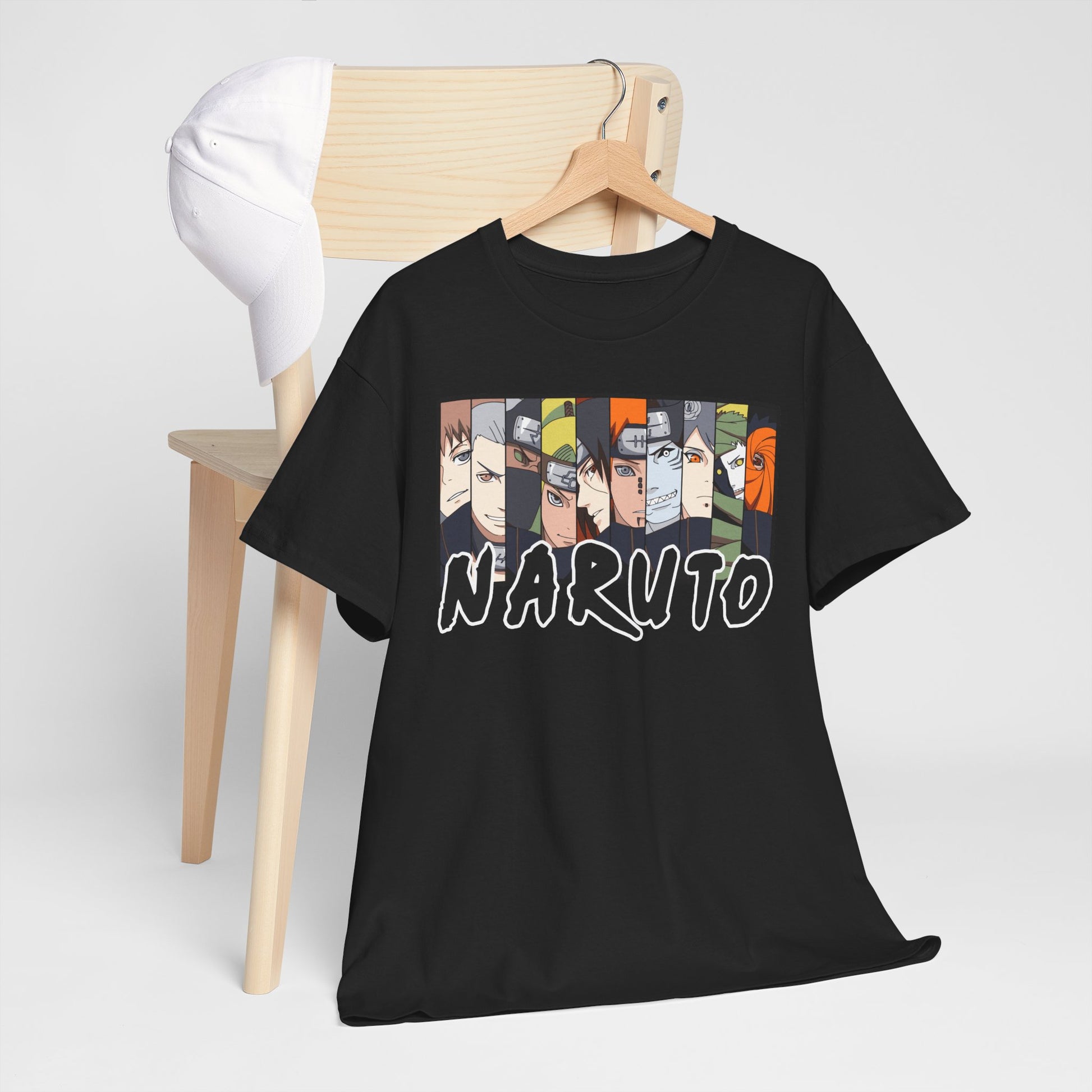 Naruto Unisex Heavy Cotton Tee - Anime Fan Shirt, Gift for Ninja Enthusiasts, Casual Wear, Birthday Present, Anime Con Merchandise