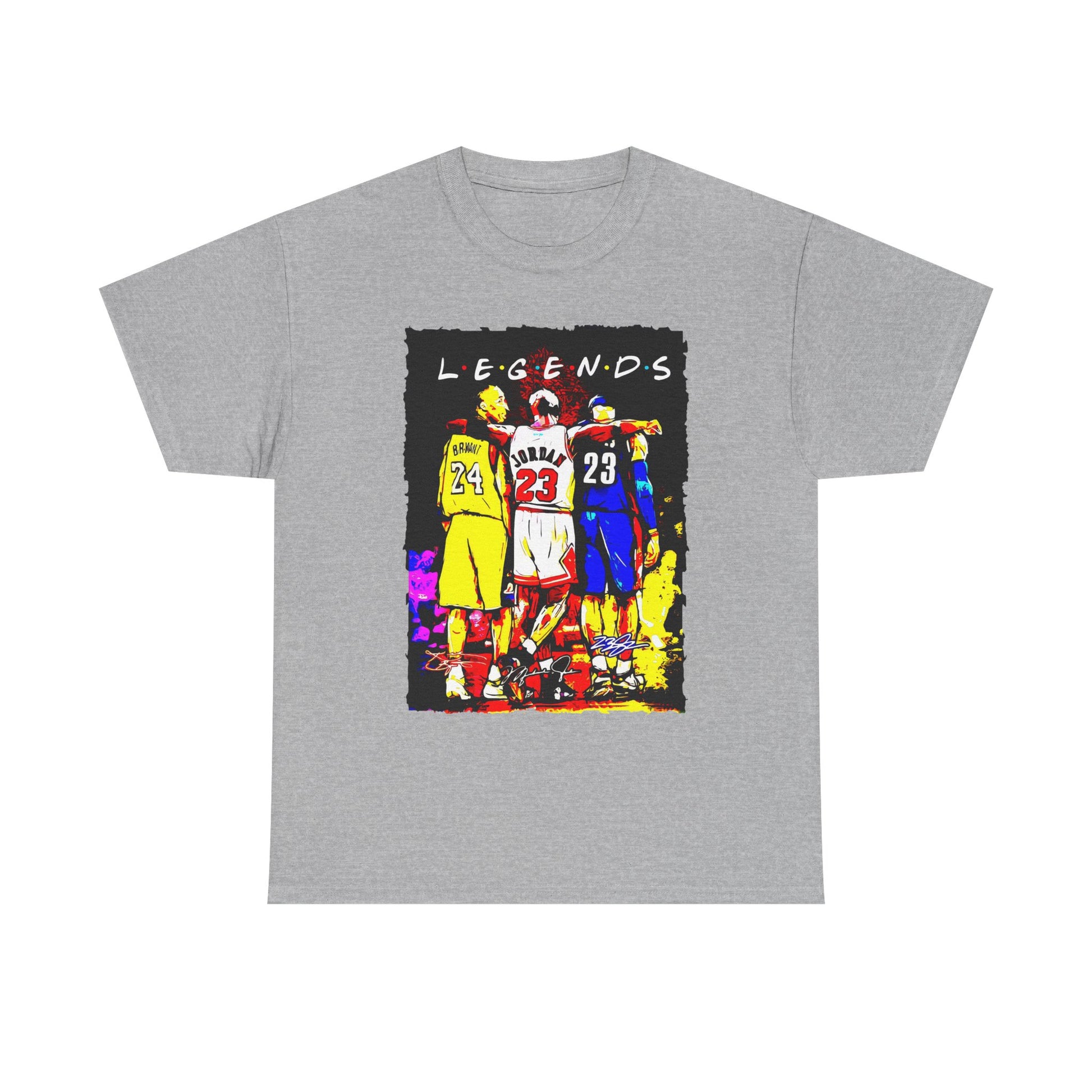 Legends Unisex Heavy Cotton Tee for Sports Fans, Basketball Shirt, Graphic Tee, Gift for Him, Unique Sports Apparel