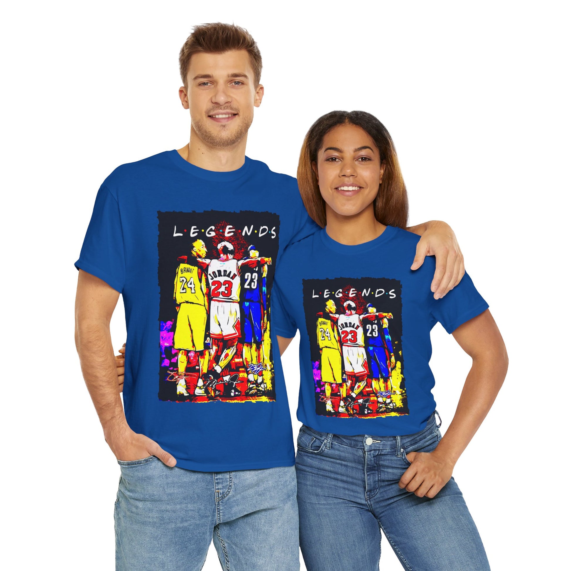 Legends Unisex Heavy Cotton Tee for Sports Fans, Basketball Shirt, Graphic Tee, Gift for Him, Unique Sports Apparel