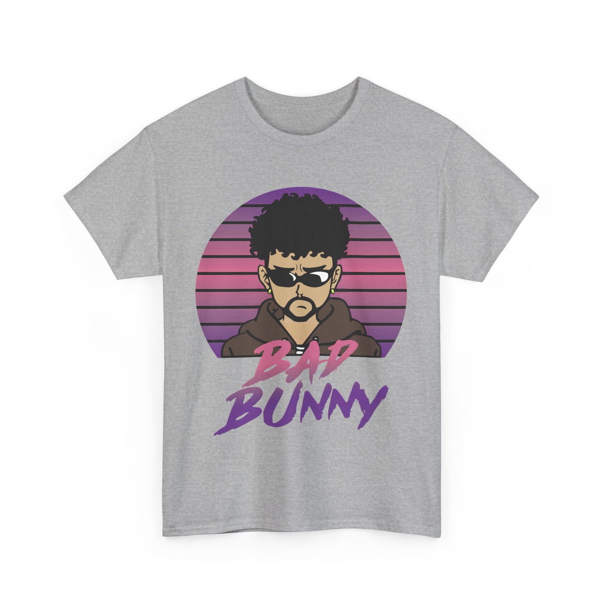 Cool BadBunny Unisex Heavy Cotton Tee, Casual Streetwear, Concert Merch, Gift for Fans, Music Lover Apparel