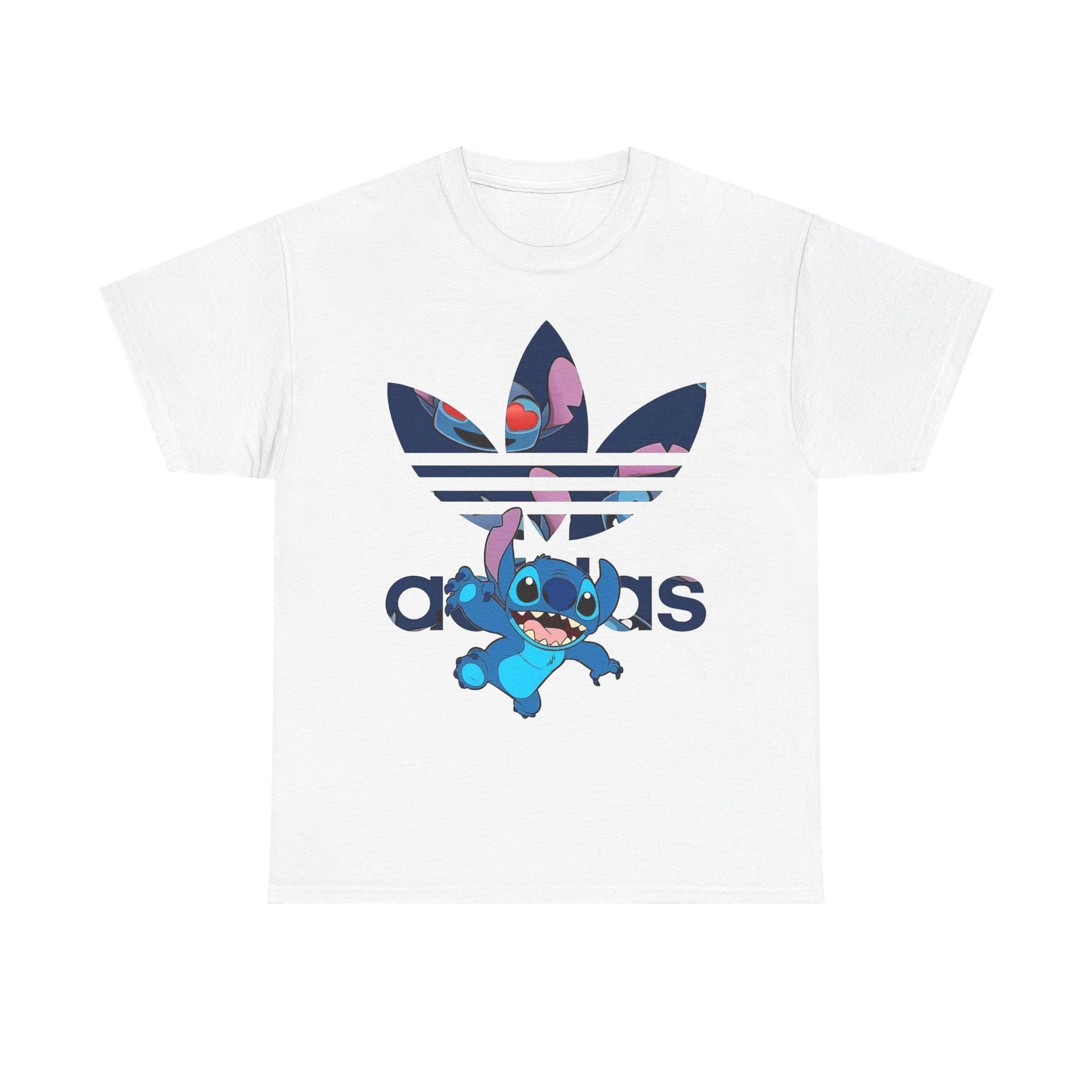 Stitch Unisex Heavy Cotton Tee, Cute Graphic Tees, Streetwear Style, Gift for Fans, Summer Casual Wear