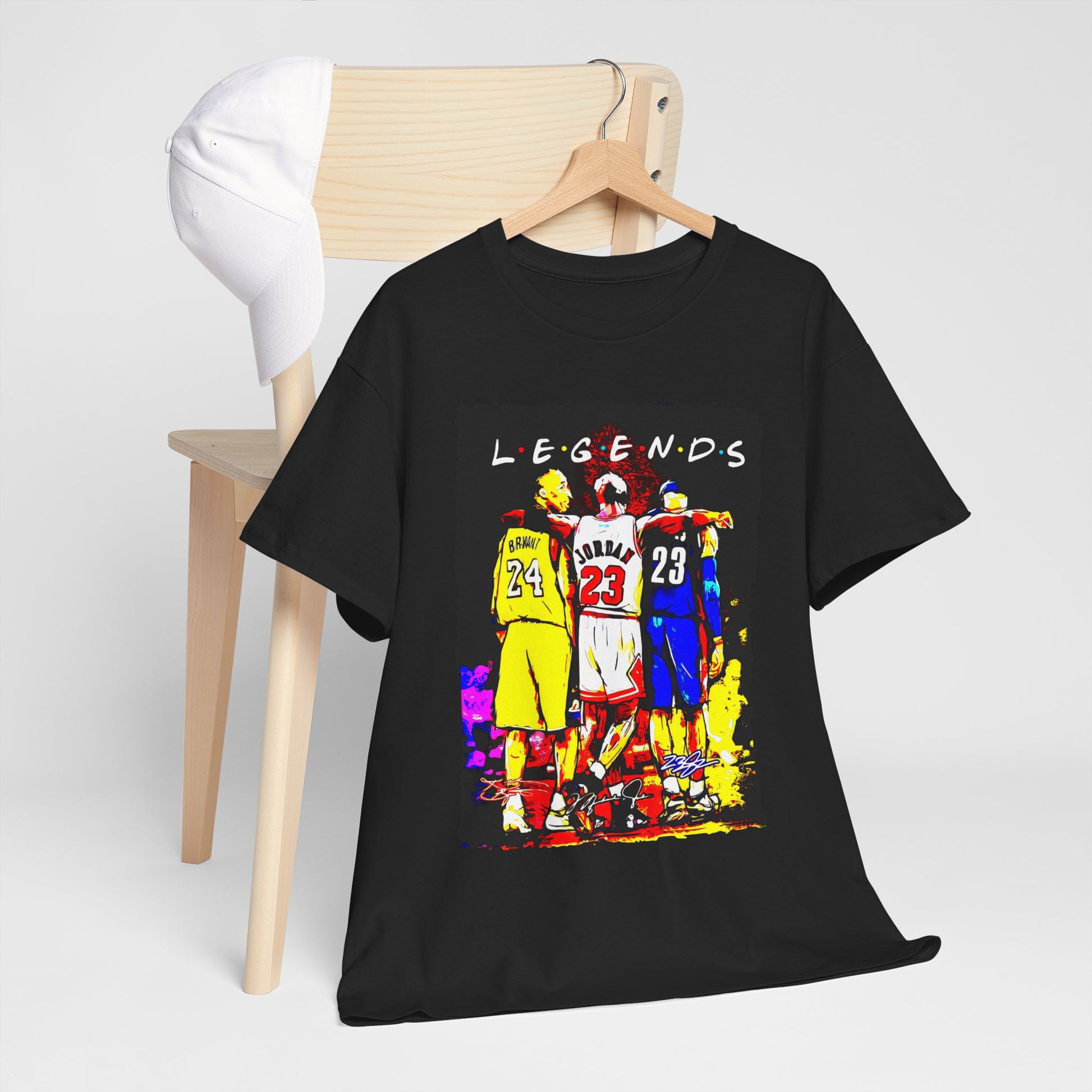 Legends Unisex Heavy Cotton Tee for Sports Fans, Basketball Shirt, Graphic Tee, Gift for Him, Unique Sports Apparel