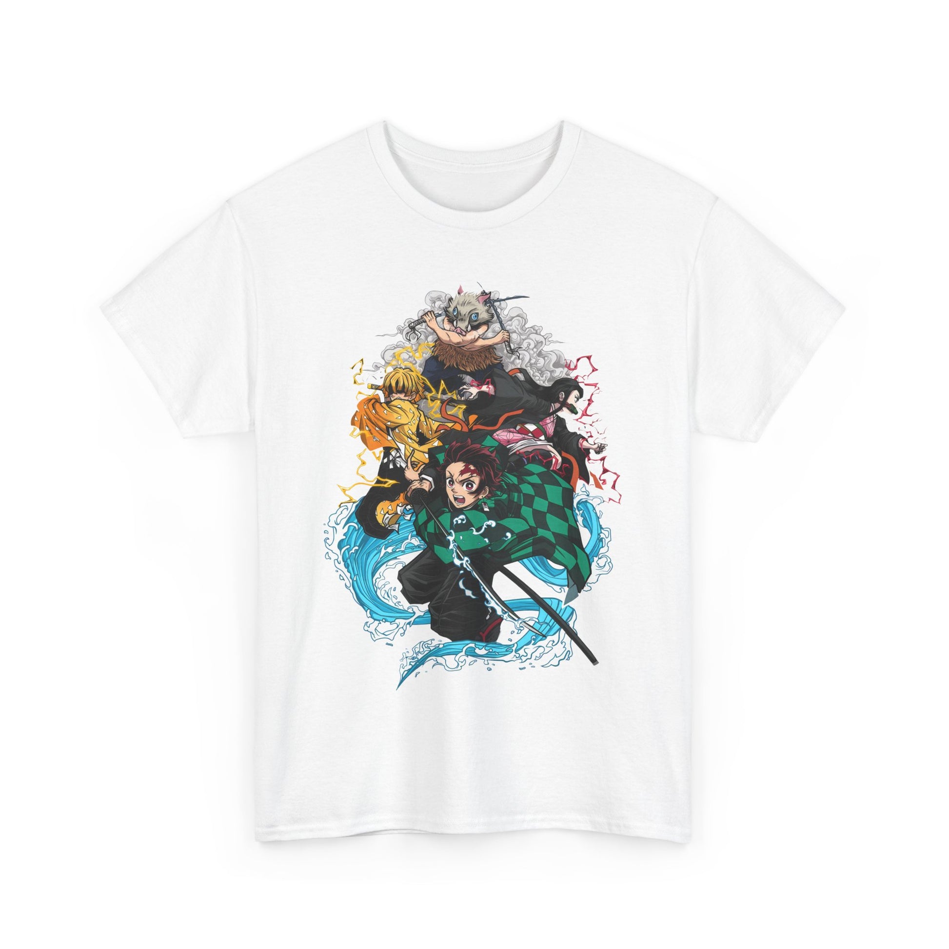 Demon Slayer Unisex Heavy Cotton Tee, Graphic Tee for Fans, Anime Merch, Unisex Shirt, Cosplay Outfit, Casual Wear
