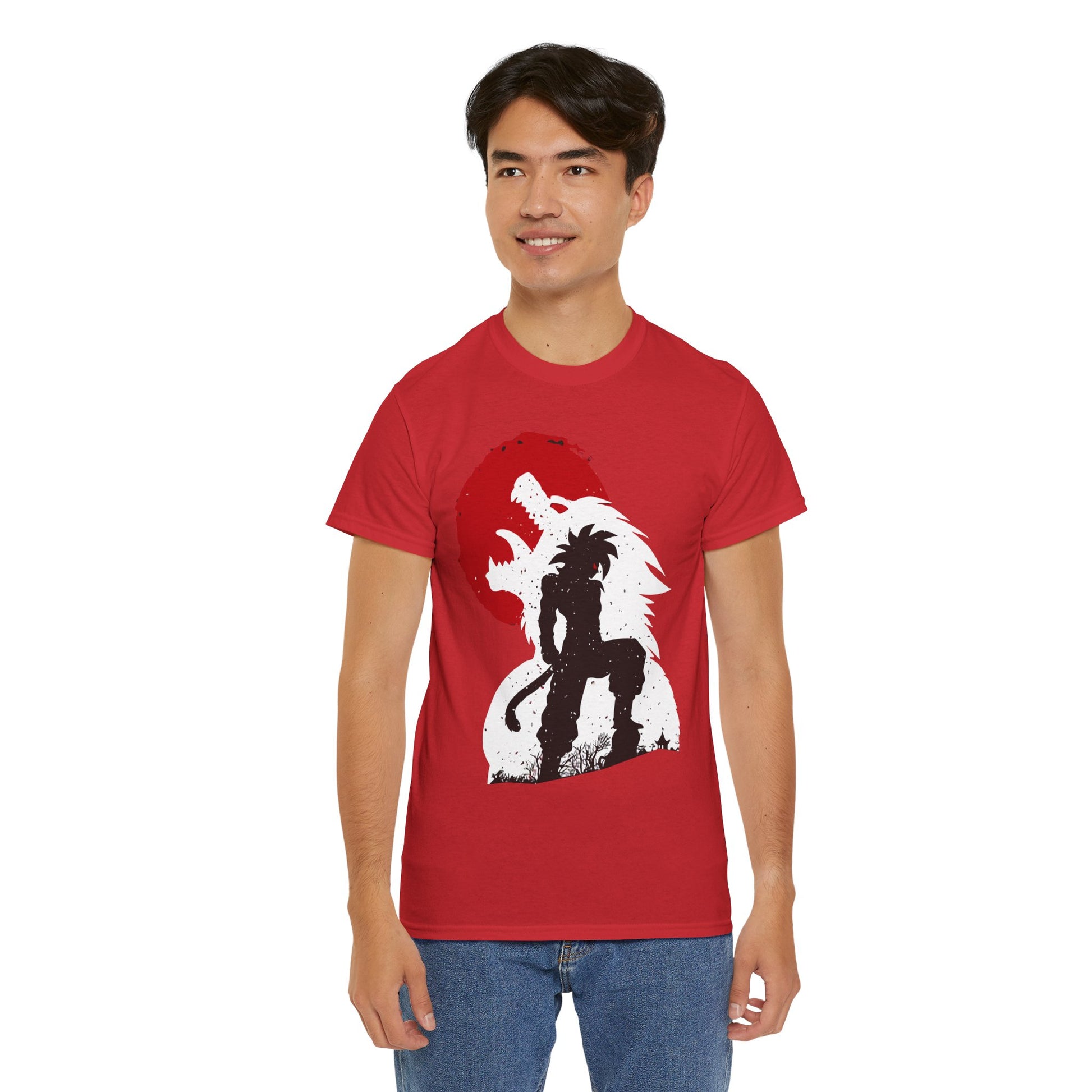 Epic Anime-Style Unisex Heavy Cotton Tee, Graphic Tee, Casual Wear, Gift for Anime Fans, Birthday Present, Streetwear