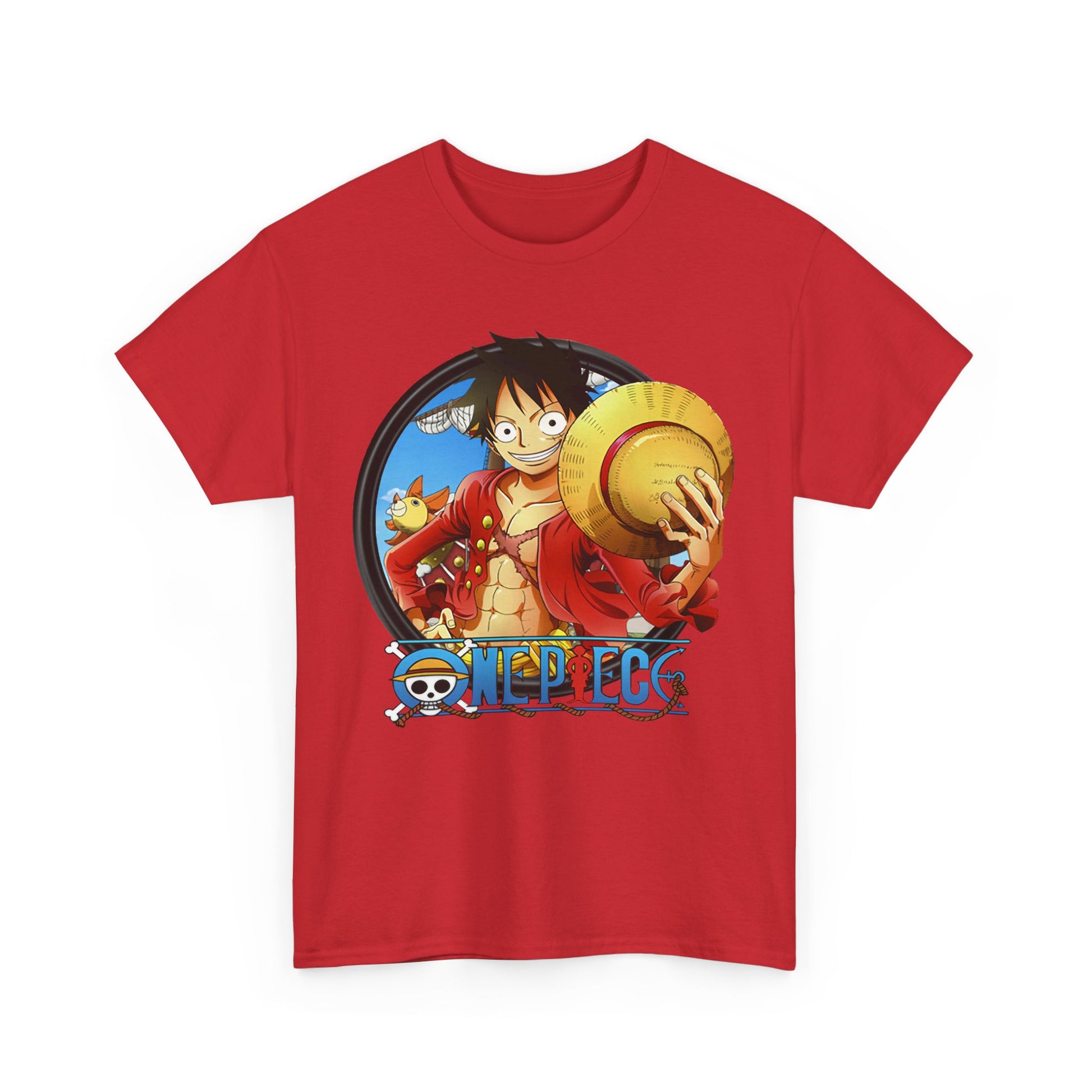 One Piece Unisex Heavy Cotton Tee, Anime Shirt, Gift for Fans, Casual Wear, Summer T-Shirt, Streetwear