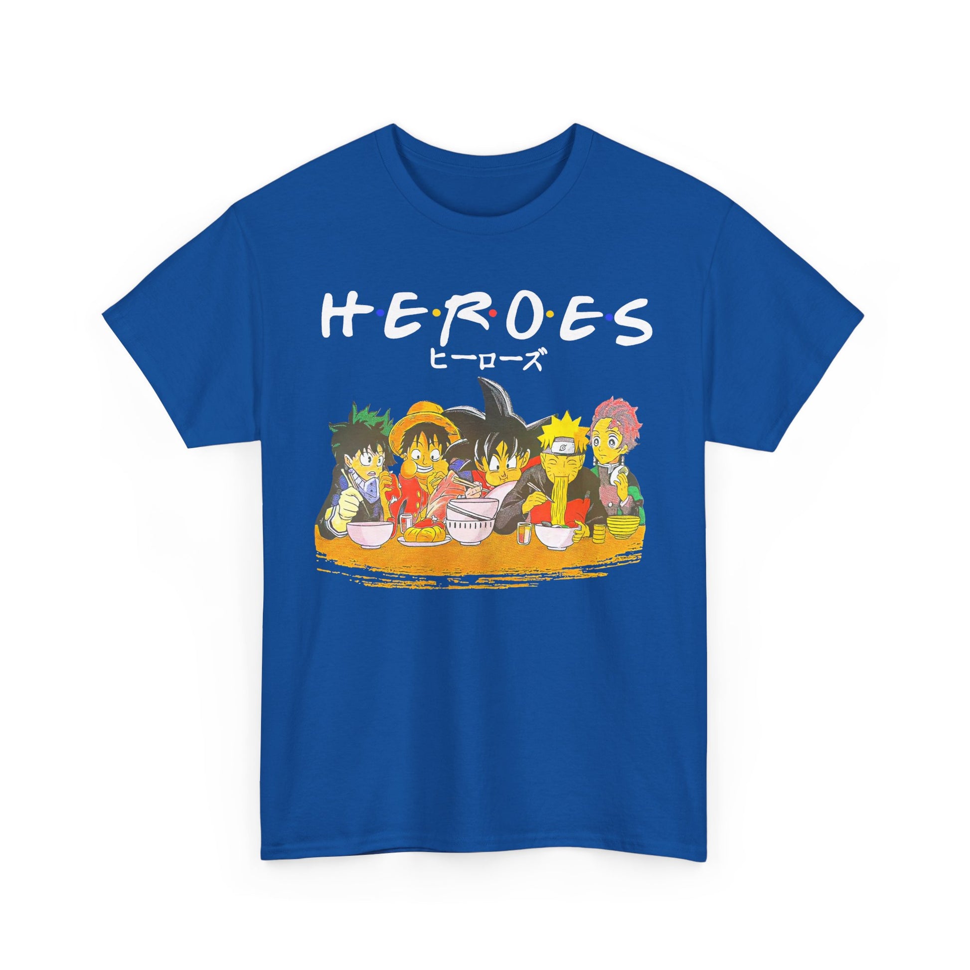 Playful Cartoon Characters Unisex Heavy Cotton Tee, Fun Graphic Tee, Casual Wear, Gift for Kids, Party Shirt, Cartoon Themed Apparel