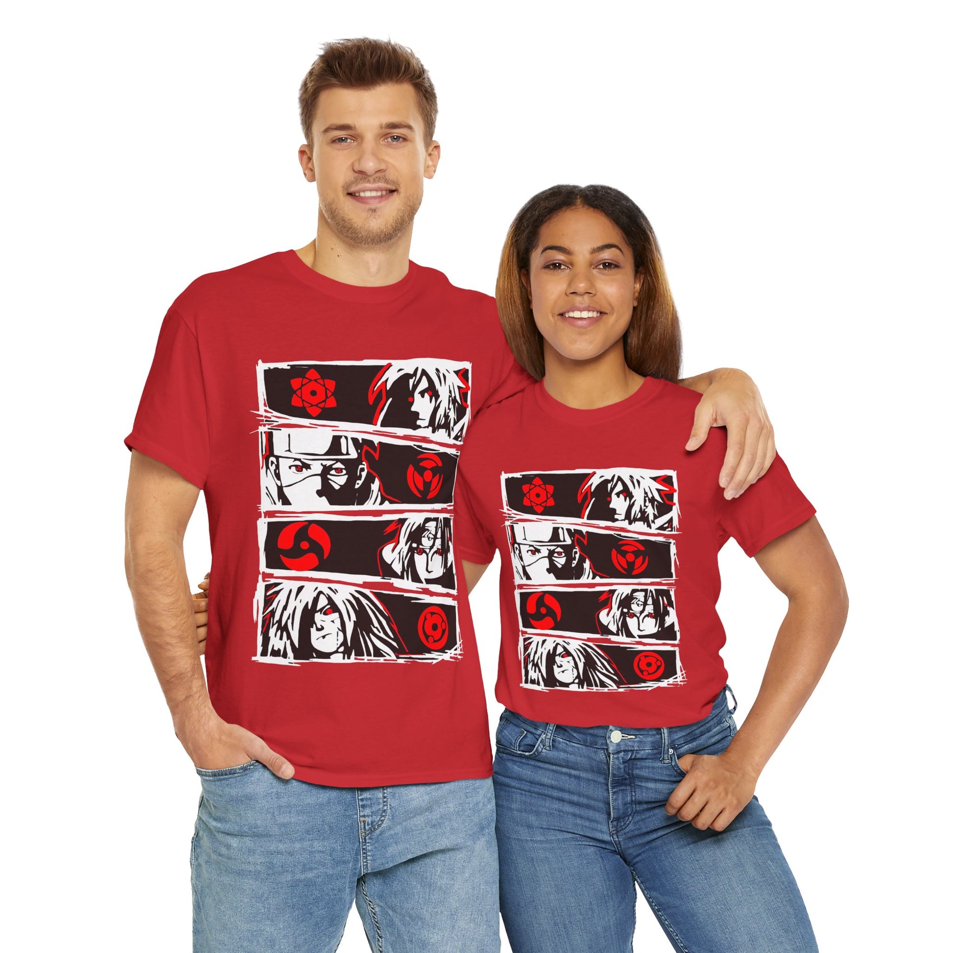 Naruto Anime-Inspired Unisex Heavy Cotton Tee, Graphic Tee for Fans, Cool Casual Wear, Collector's Edition, Gift for Anime Lovers, Streetwear