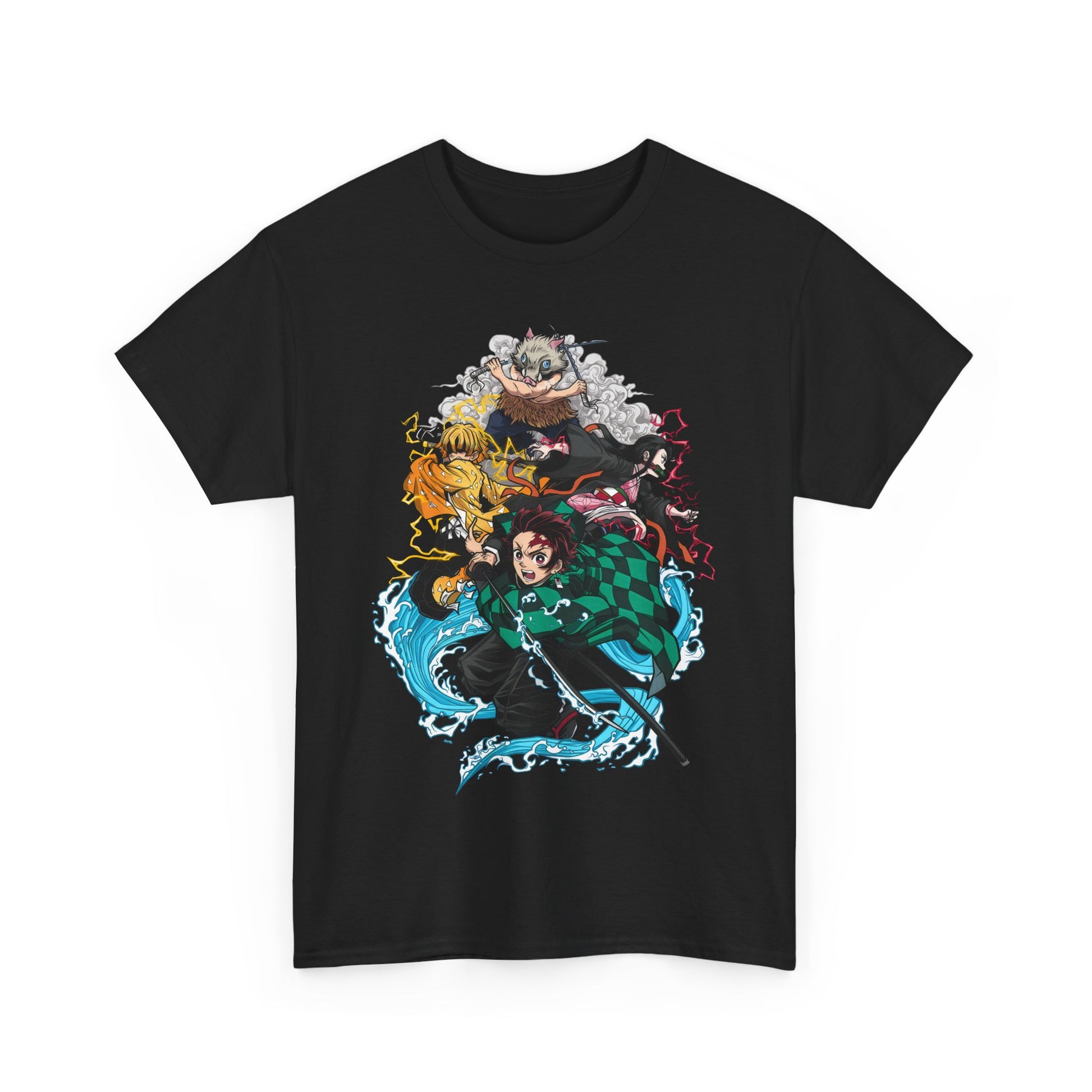 Demon Slayer Unisex Heavy Cotton Tee, Graphic Tee for Fans, Anime Merch, Unisex Shirt, Cosplay Outfit, Casual Wear