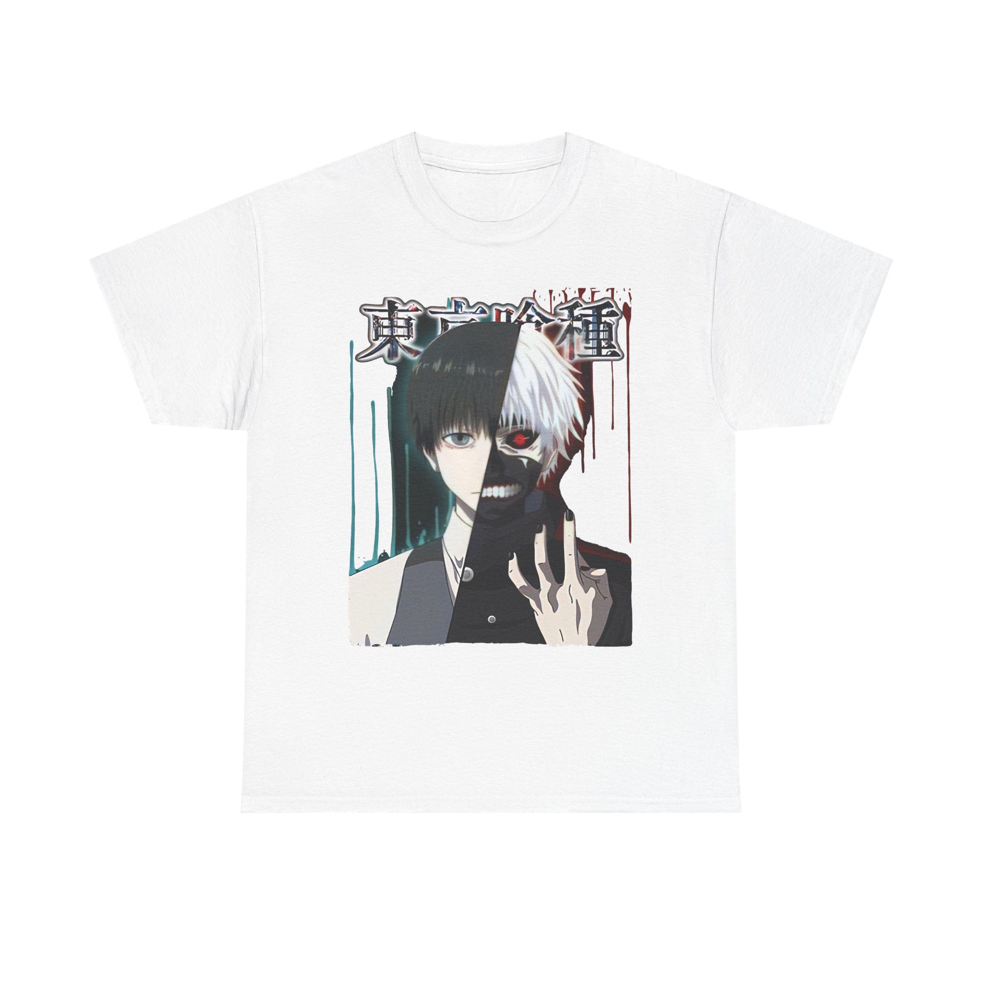 Unisex Anime Graphic Tee, Tokyo Ghoul Inspired Shirt, Manga Fan Gift, Casual Wear, Streetwear Style, Cosplay Apparel