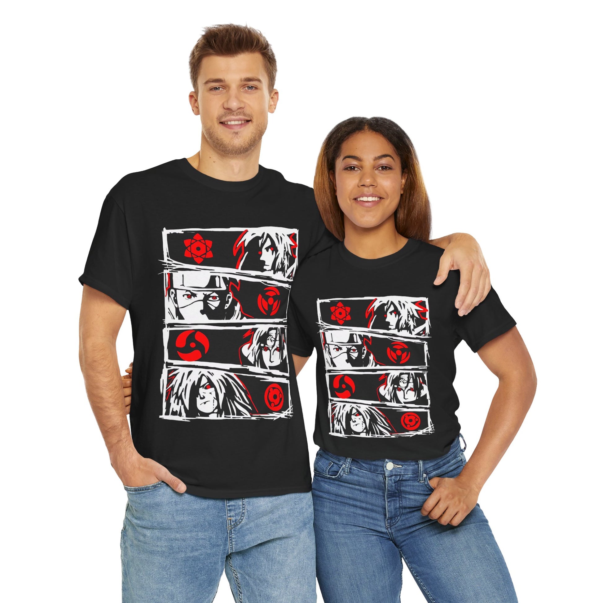 Naruto Anime-Inspired Unisex Heavy Cotton Tee, Graphic Tee for Fans, Cool Casual Wear, Collector's Edition, Gift for Anime Lovers, Streetwear