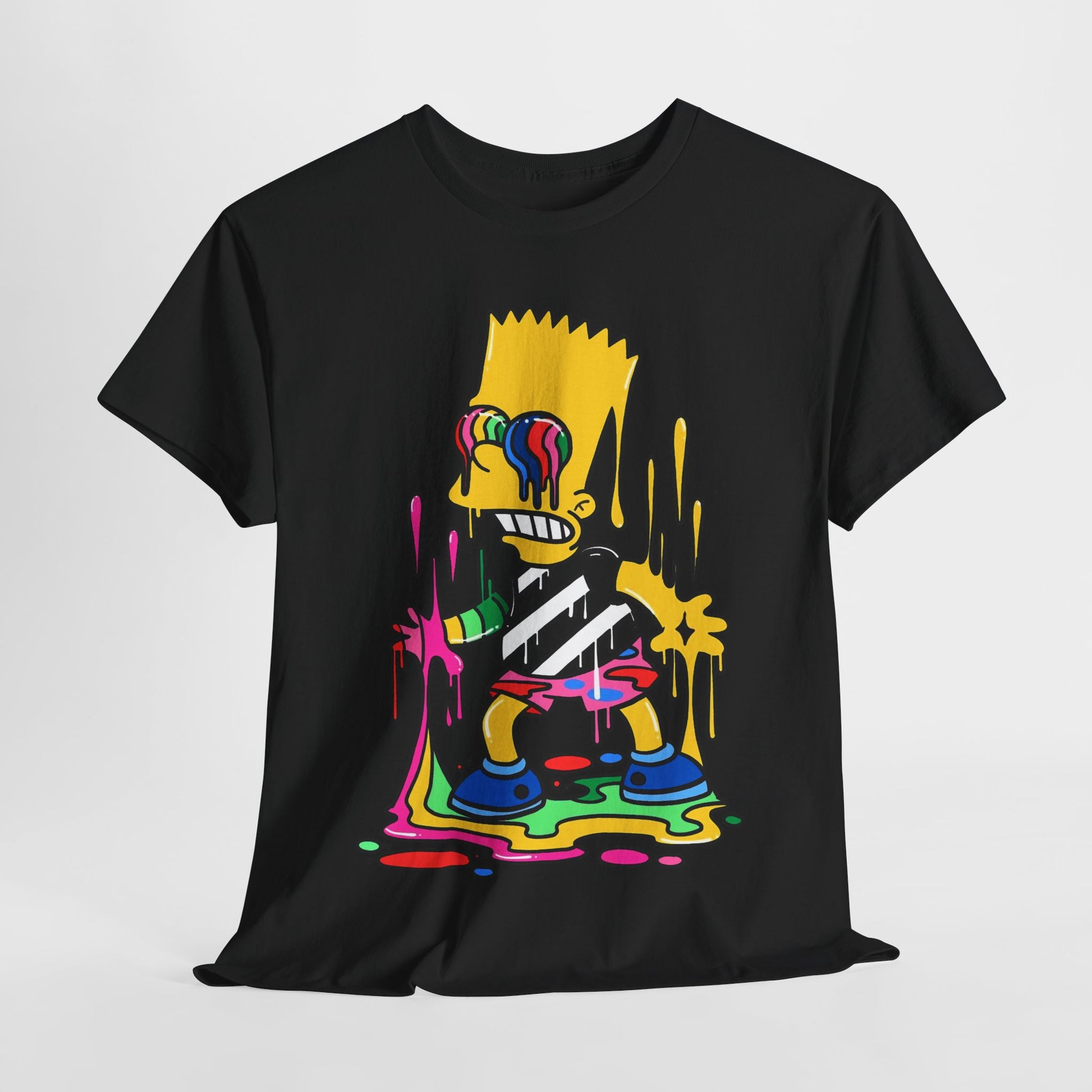 Colorful Bart Simpson Graphic Tee, Unisex Heavy Cotton Tee, Streetwear, Casual Fashion, Birthday Gift, Pop Culture, Cartoon Lover's