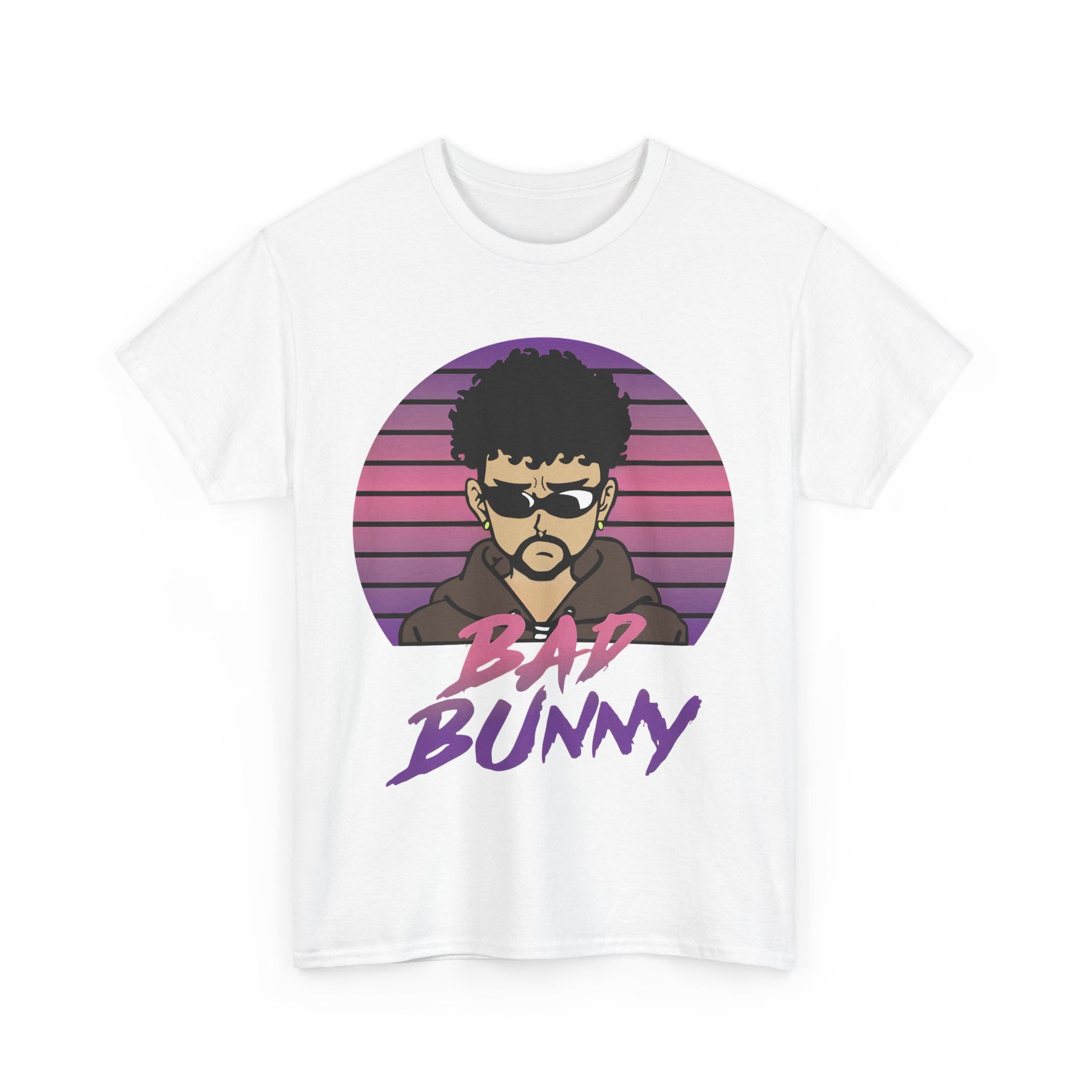 Cool BadBunny Unisex Heavy Cotton Tee, Casual Streetwear, Concert Merch, Gift for Fans, Music Lover Apparel