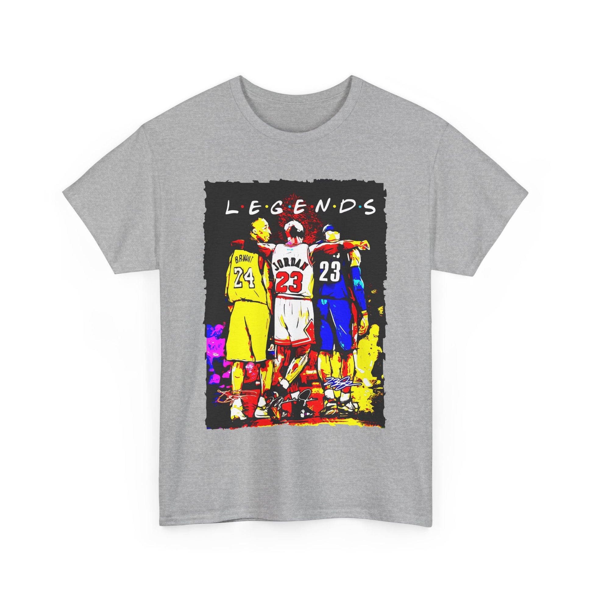Legends Unisex Heavy Cotton Tee for Sports Fans, Basketball Shirt, Graphic Tee, Gift for Him, Unique Sports Apparel